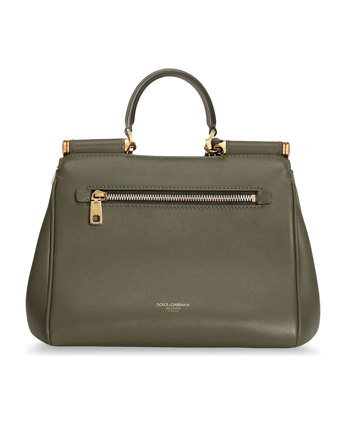 Dolce & Gabbana My Sicily Leather Crossbody Bag - Green