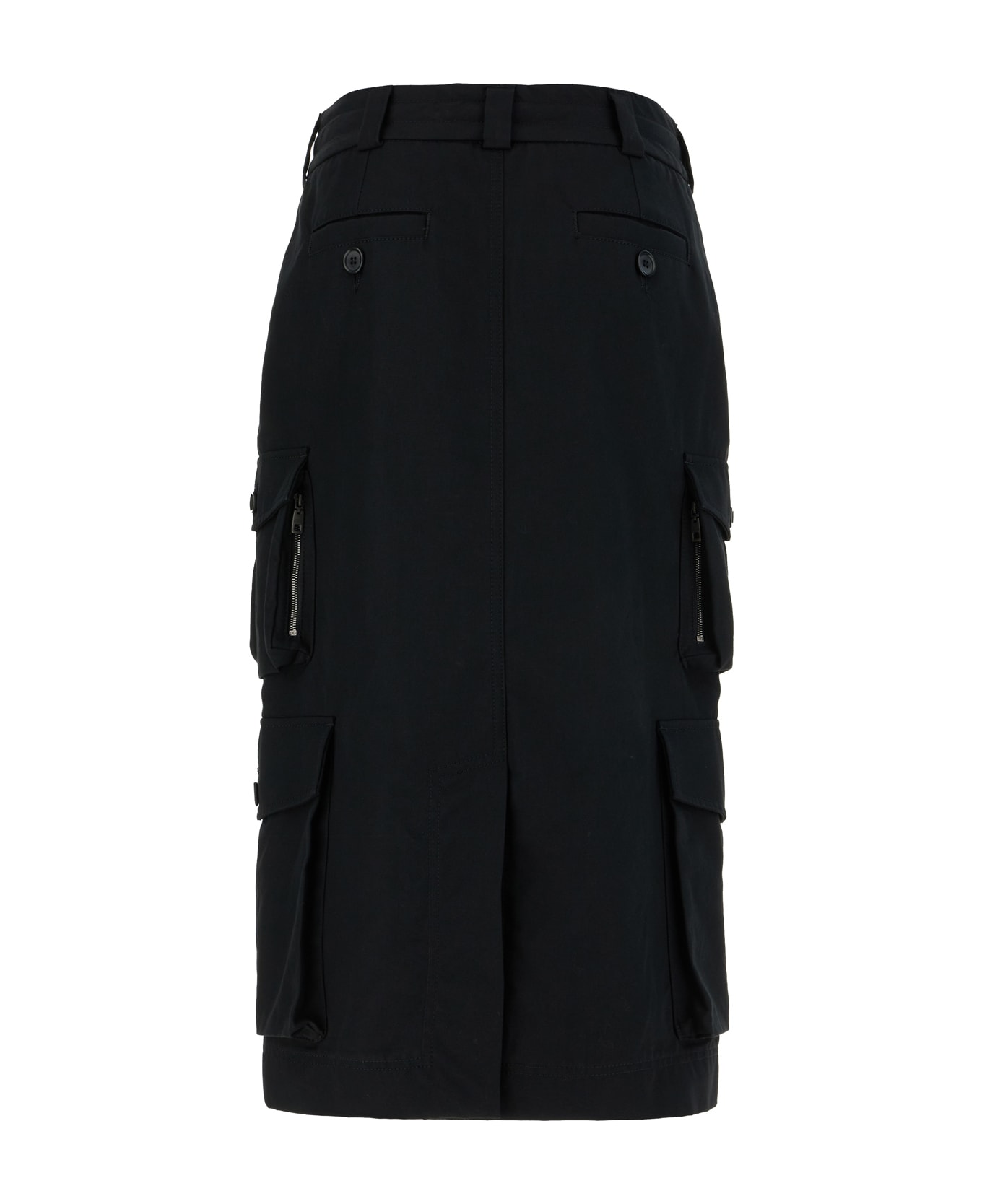 Dolce 
Gabbana Black Cotton Skirt - Black