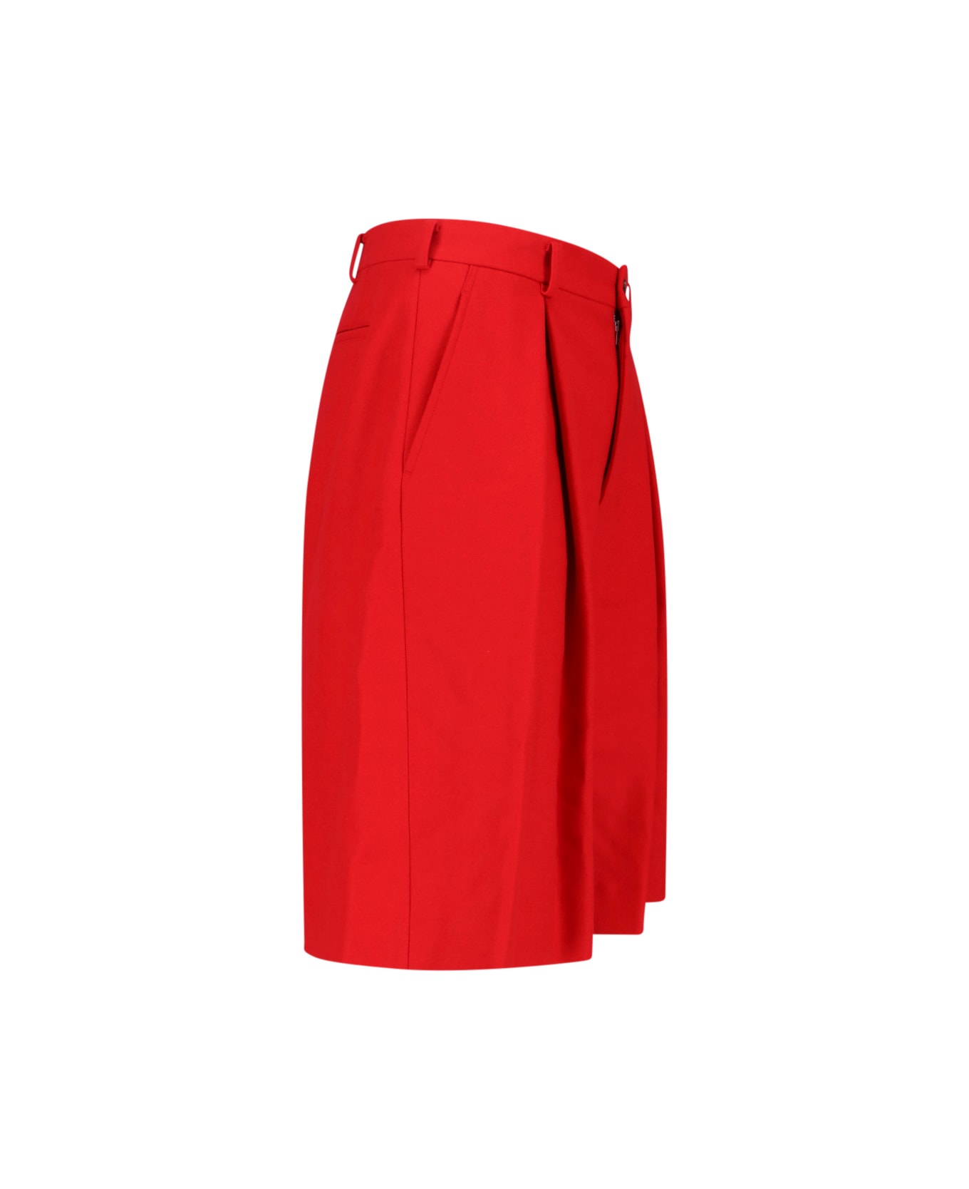 Comme Des Garçons Homme Plus Wool Shorts - Red