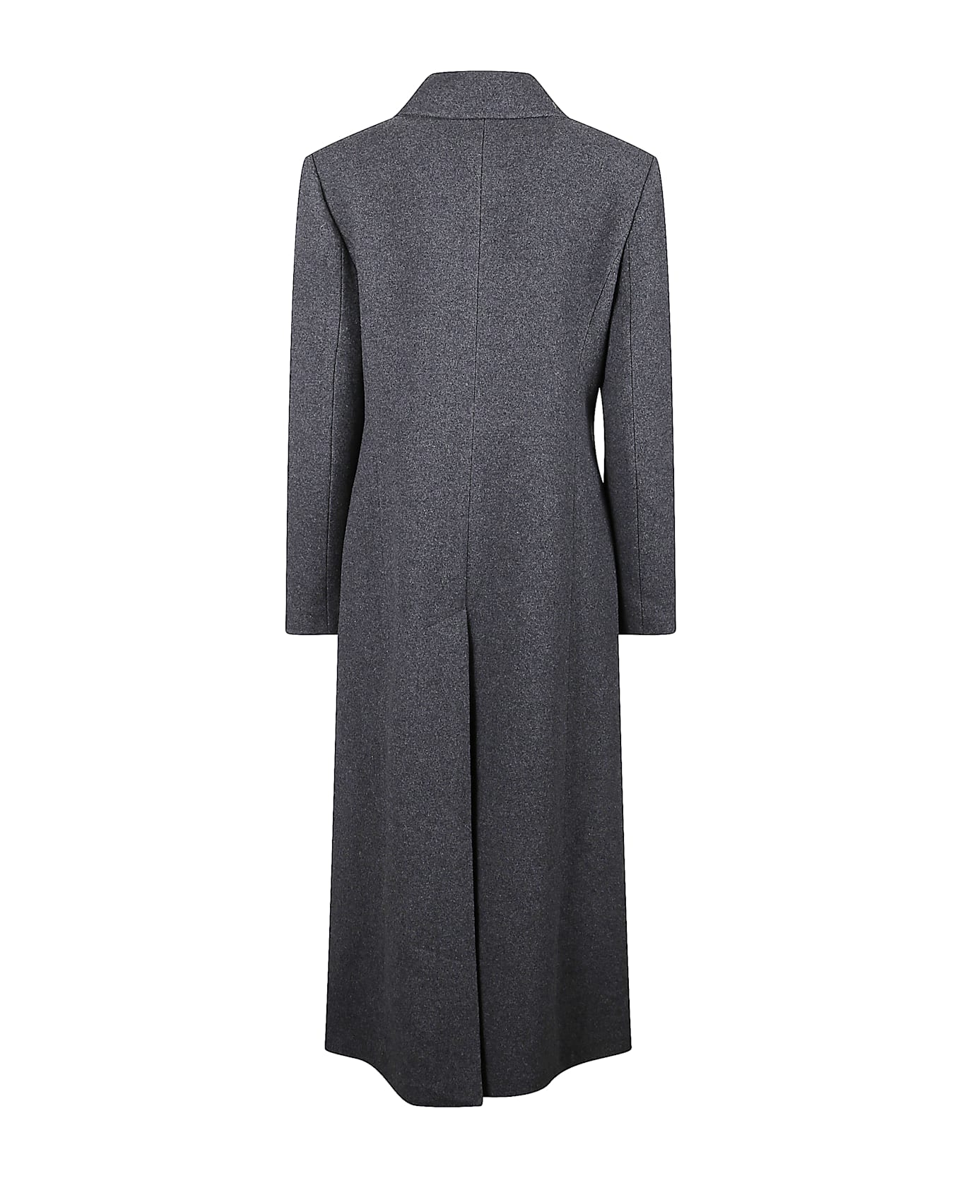 The Nina Studio Long Double-breasted Coat - Grey