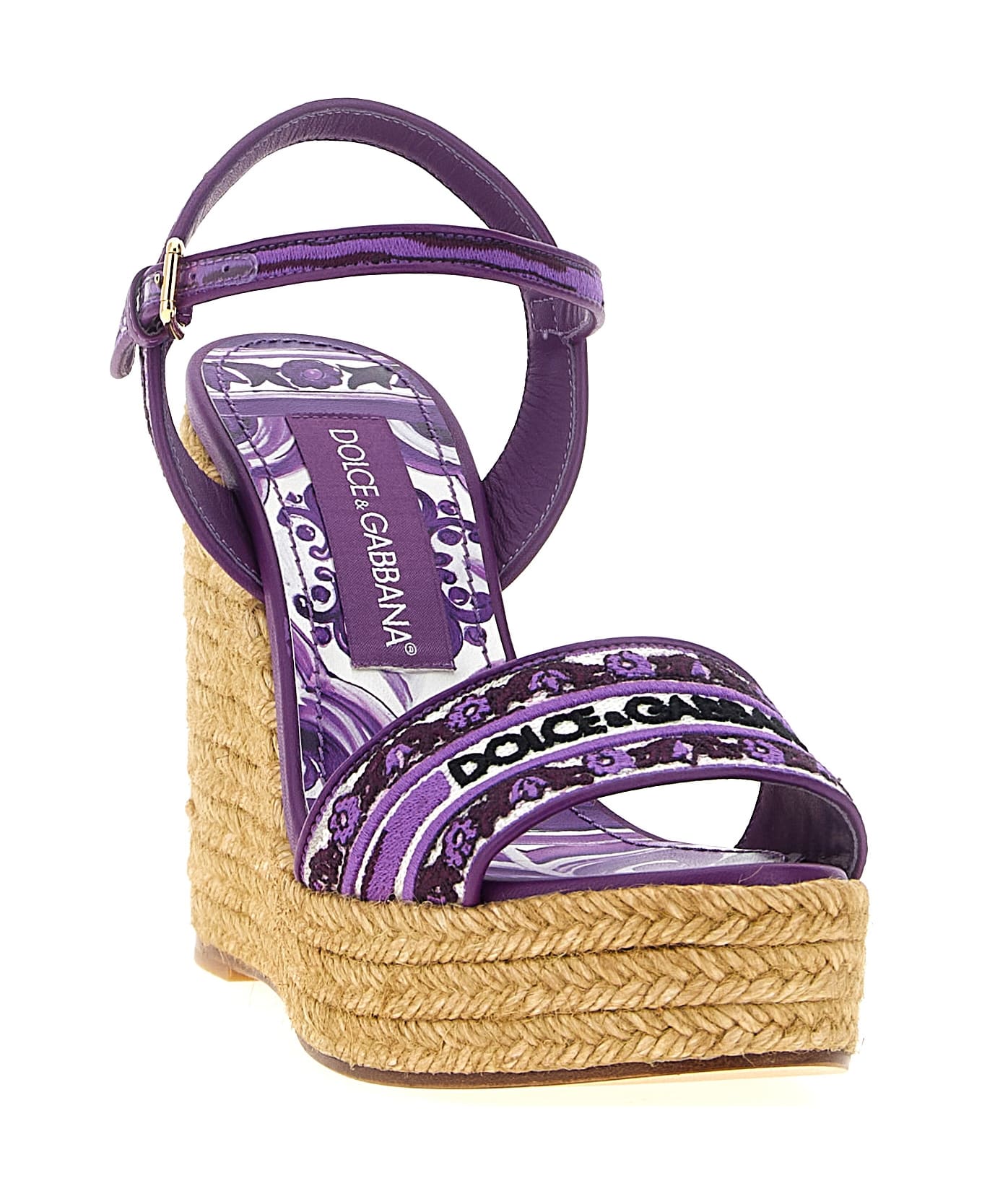 Dolce & Gabbana 'maiolica' Wedges - Purple