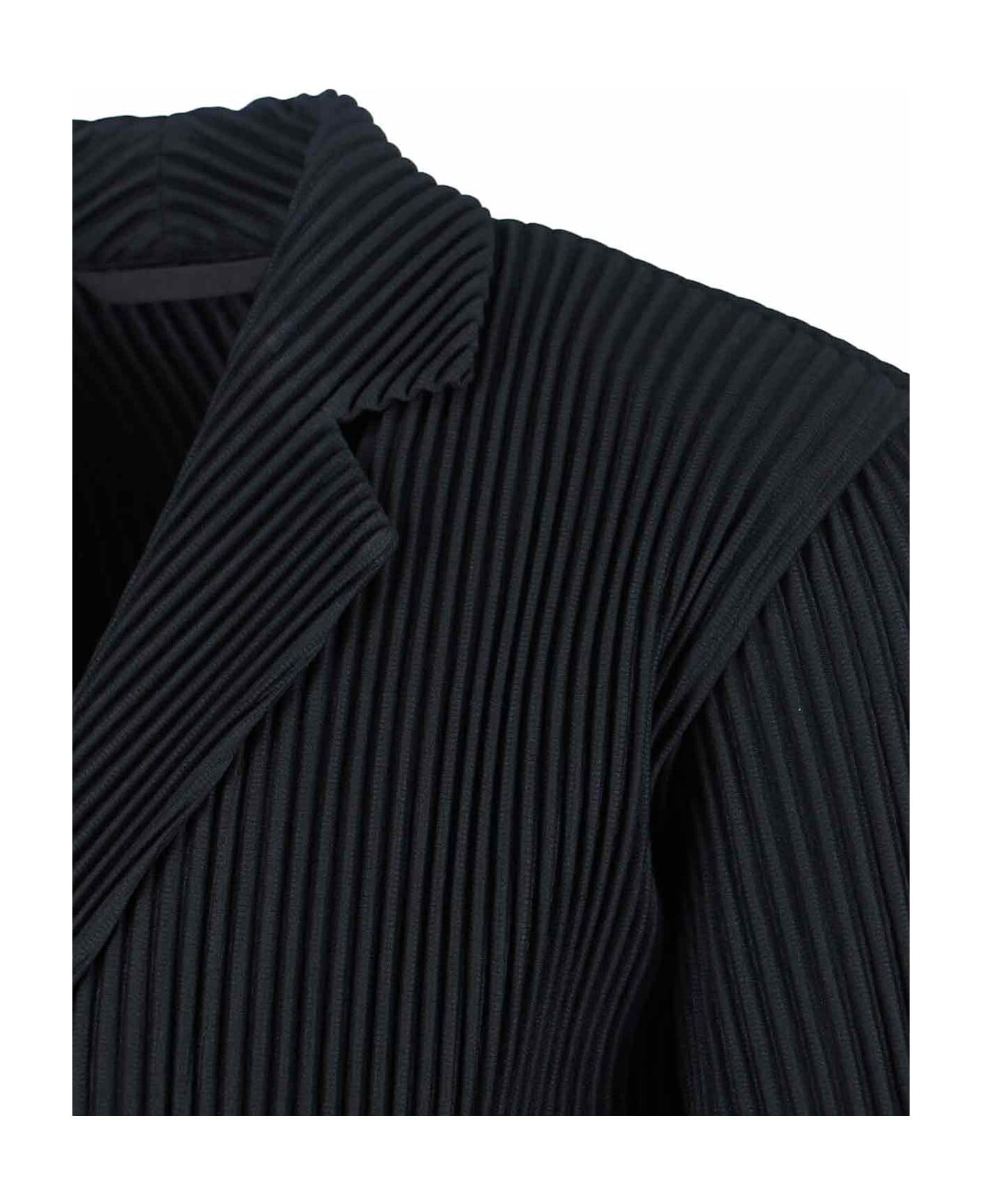 Homme Plissé Issey Miyake Double-breasted Blazer - Black  