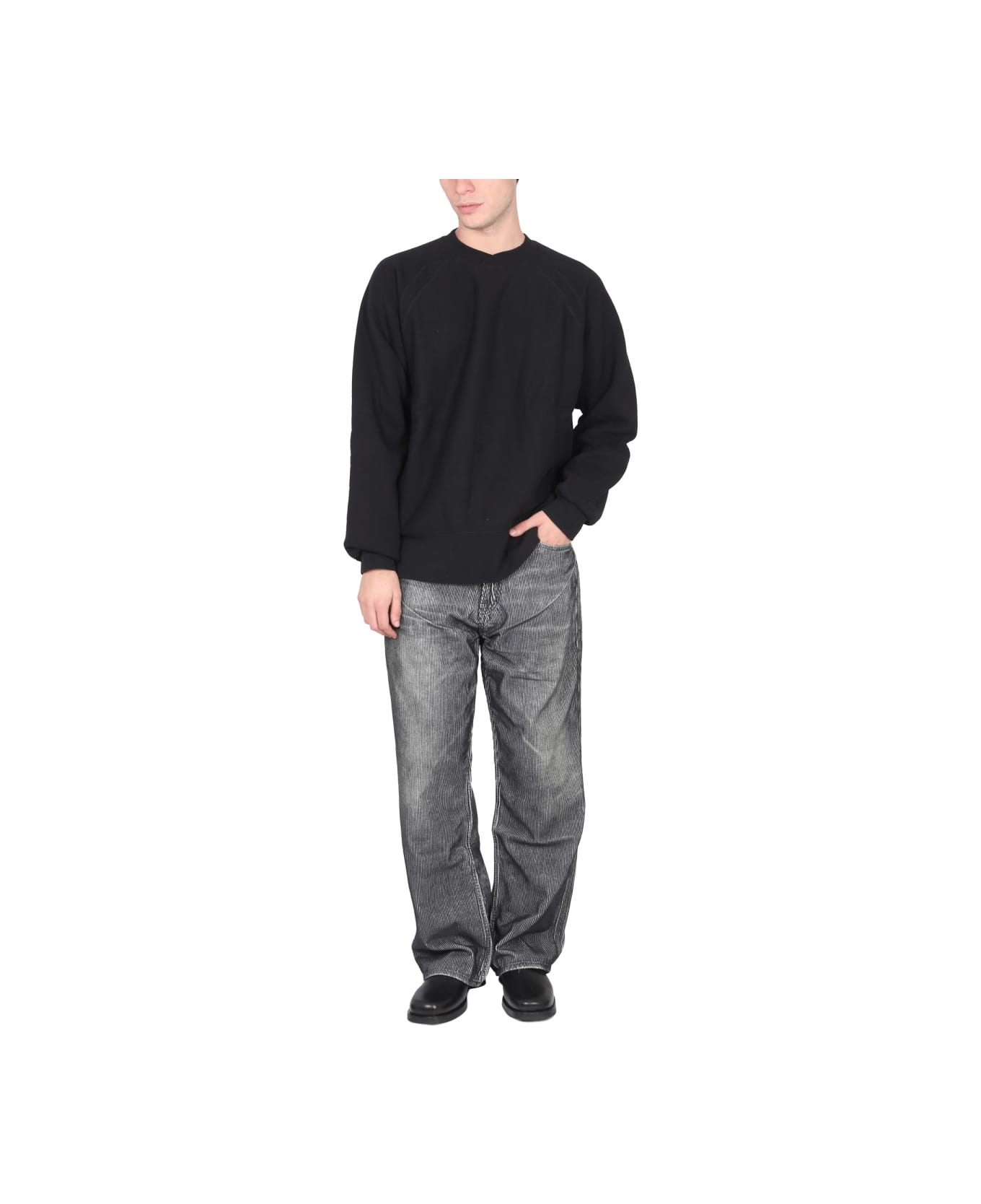 Engineered Garments Crewneck Sweatshirt - BLACK