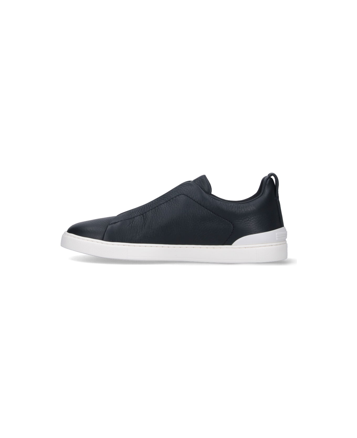 Zegna "triple Stitch " Low-top Sneakers - Blue