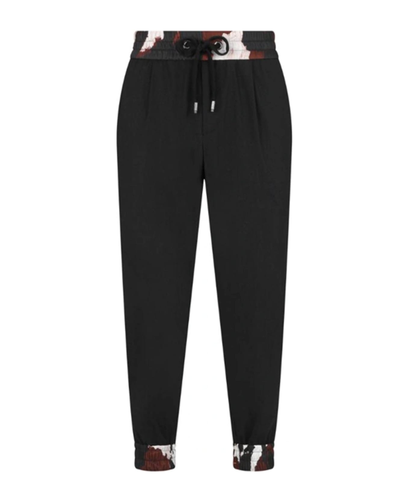 Dolce & Gabbana Wool Printed Pants - Black スウェットパンツ