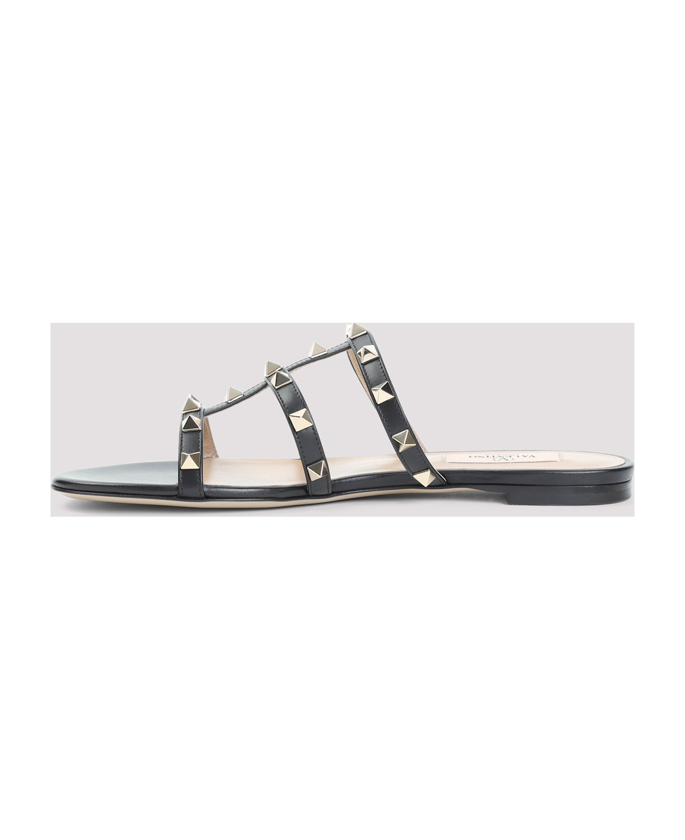 Valentino Garavani Rockstud Slide Sandals - No Nero