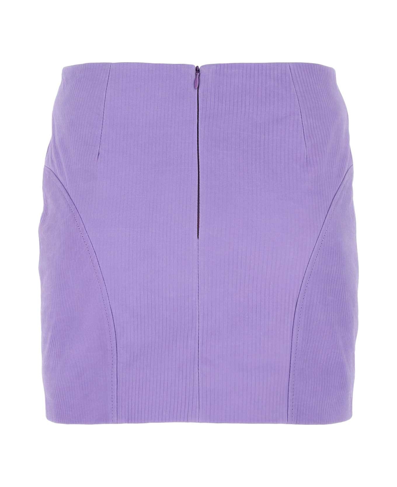 REMAIN Birger Christensen Lilac Leather Mini Skirt - PASSIONFLOWER