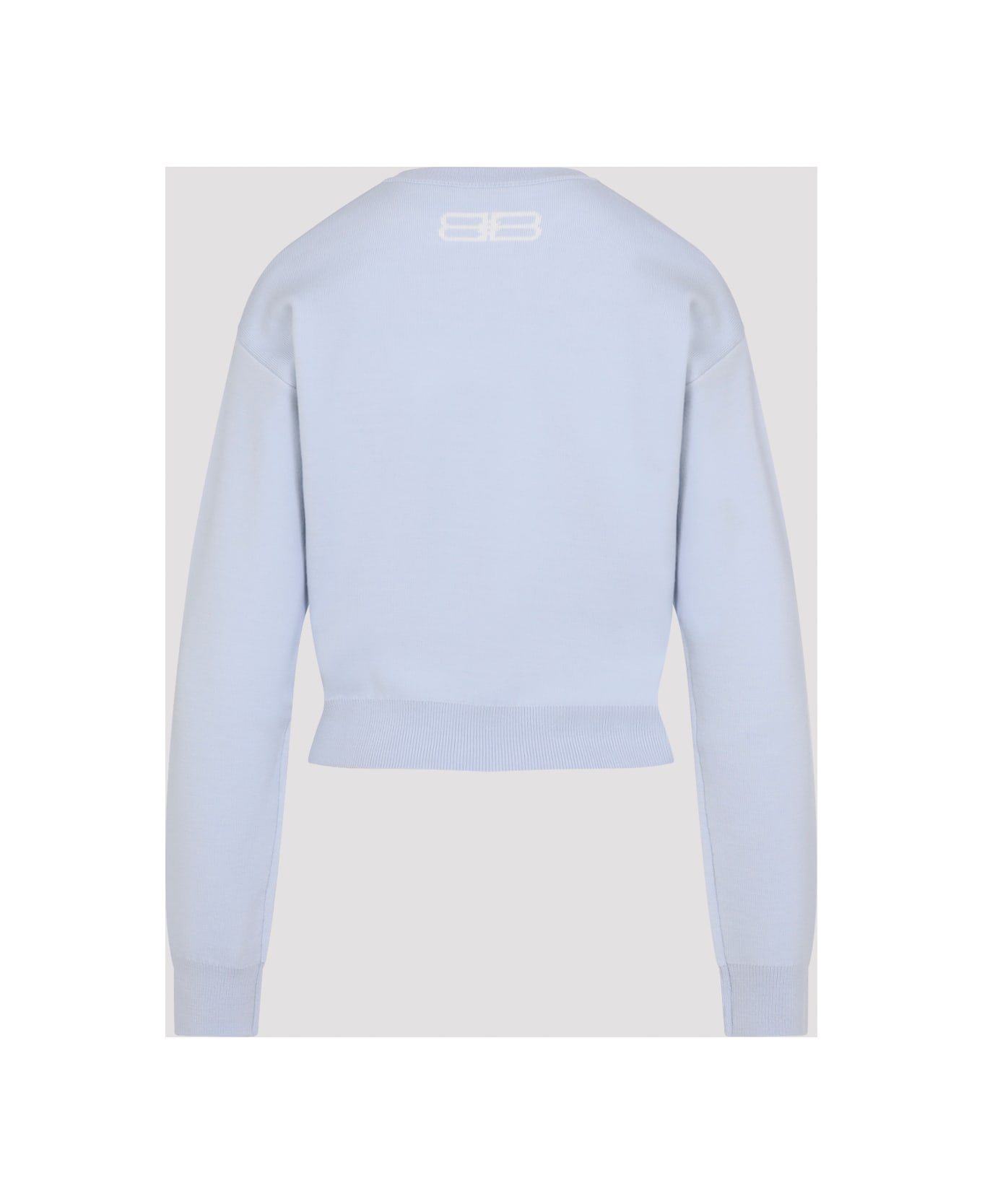 Balenciaga Cropped Pullover - Light Blue Latte