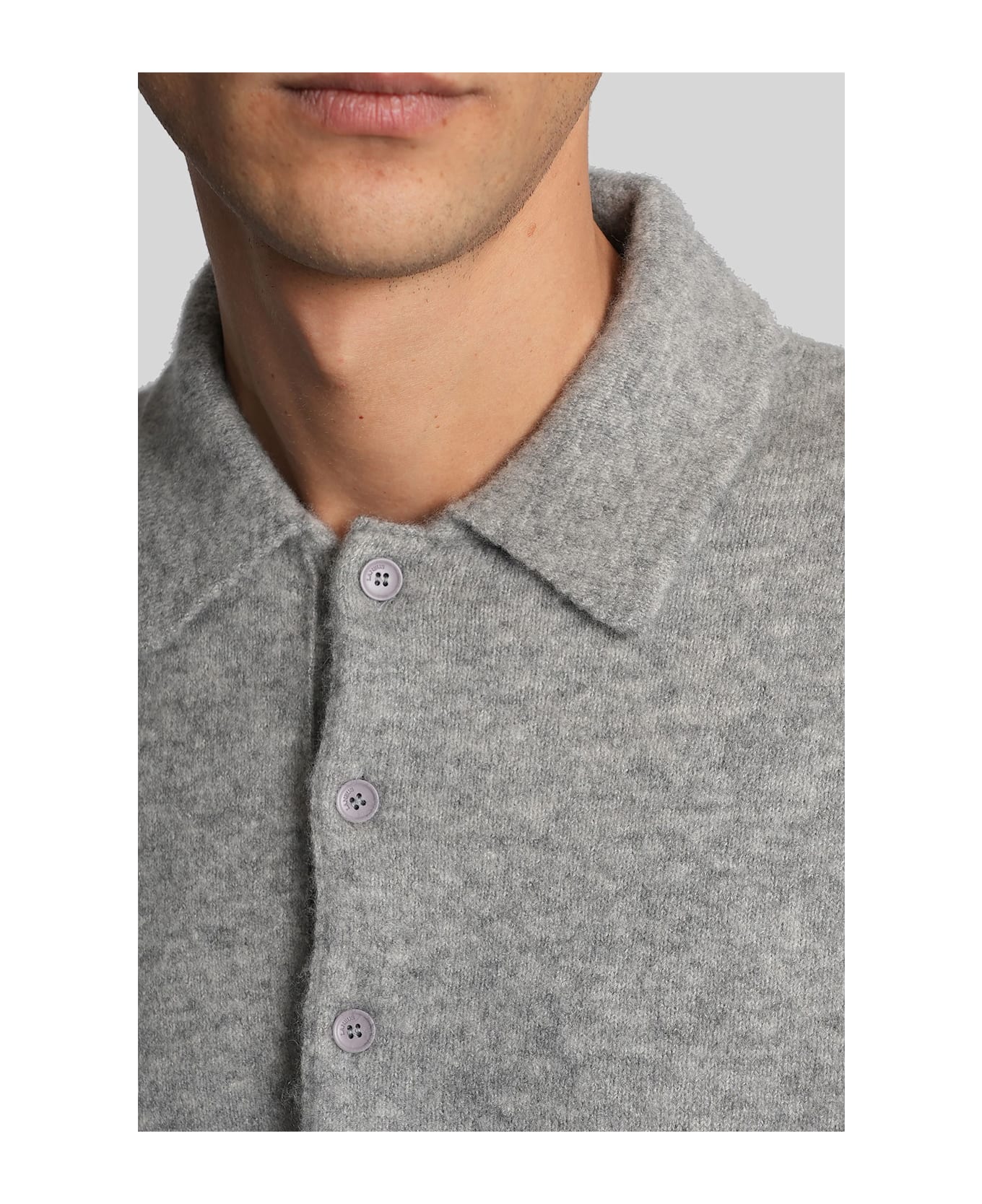 Laneus Casual Jacket In Grey Cashmere - grey