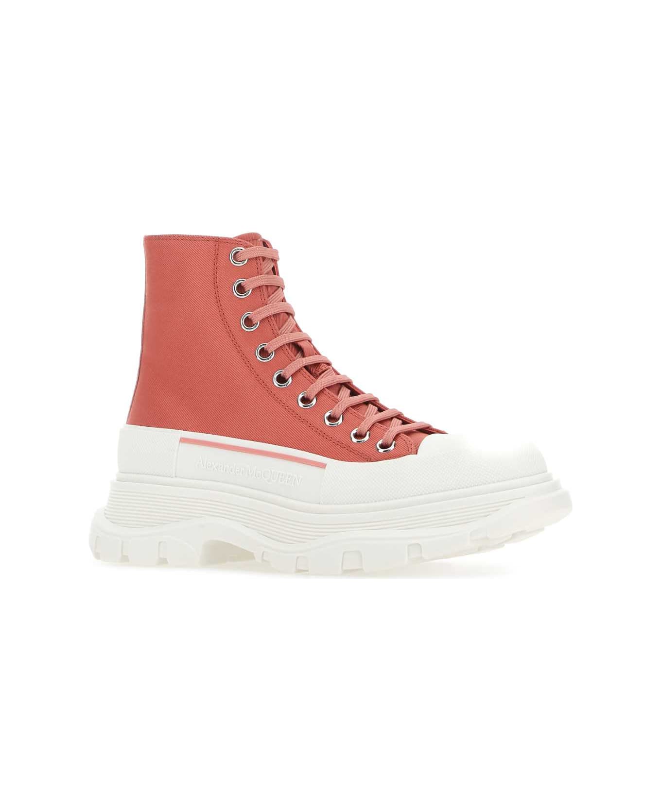 Alexander McQueen Pastel Pink Leather Tread Slick Sneakers - 5542