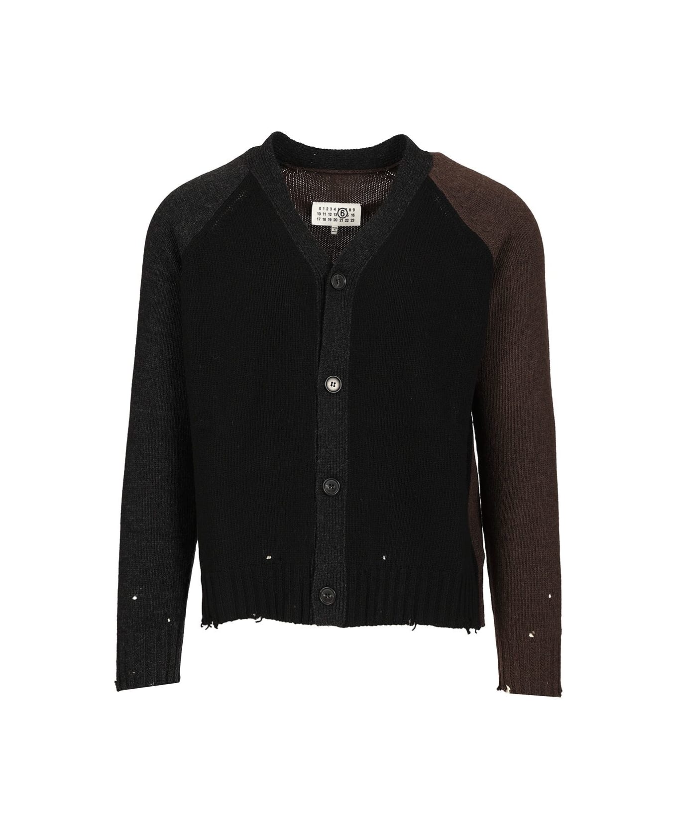 MM6 Maison Margiela Wool Blend Cardigan - Color block