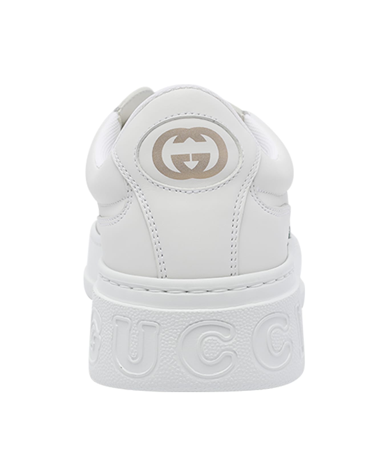 Gucci Web Detail Chuncky Sneakers - White