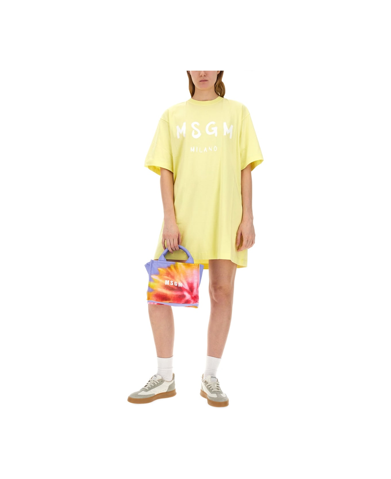 MSGM T-shirt Dress - YELLOW