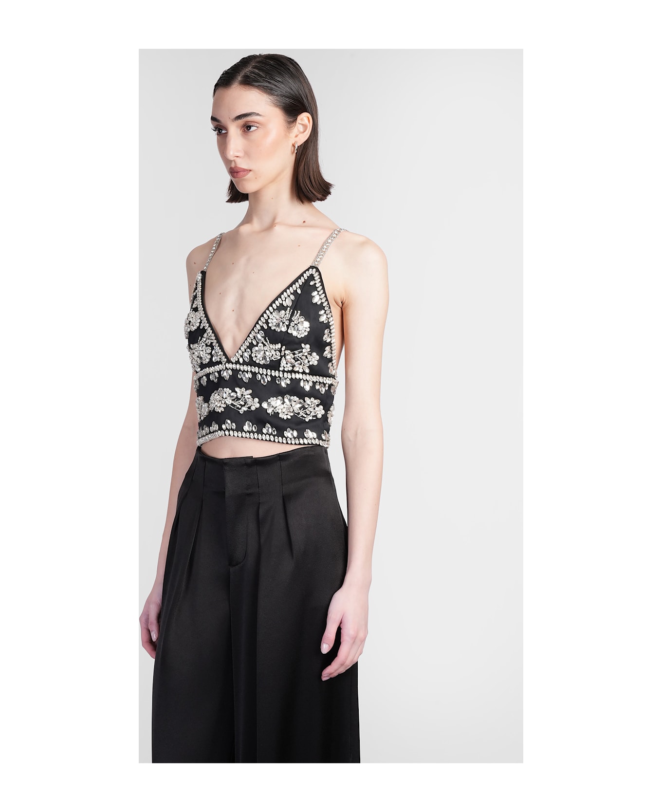 Alice + Olivia Carli Topwear In Black Polyester - black