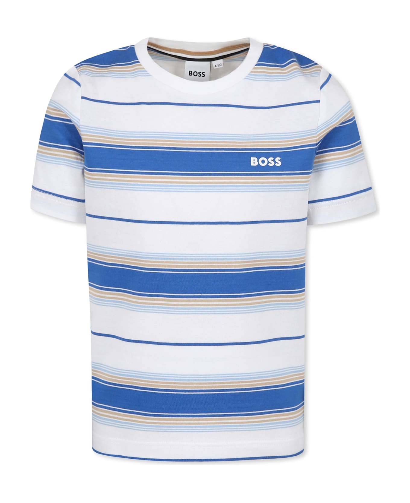 Hugo Boss White T-shirt For Boy With Logo - White