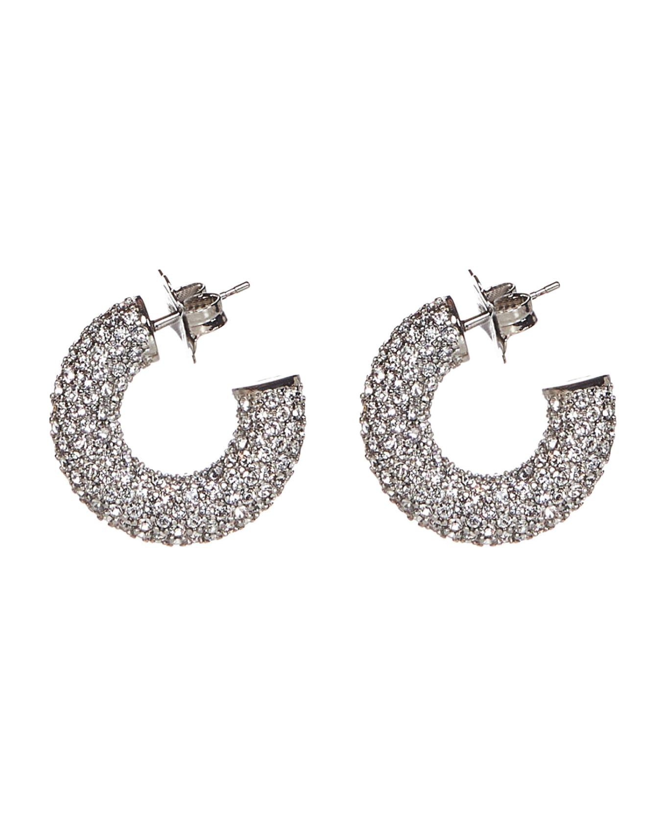 Amina Muaddi 'cameron Small' Earrings - Silver