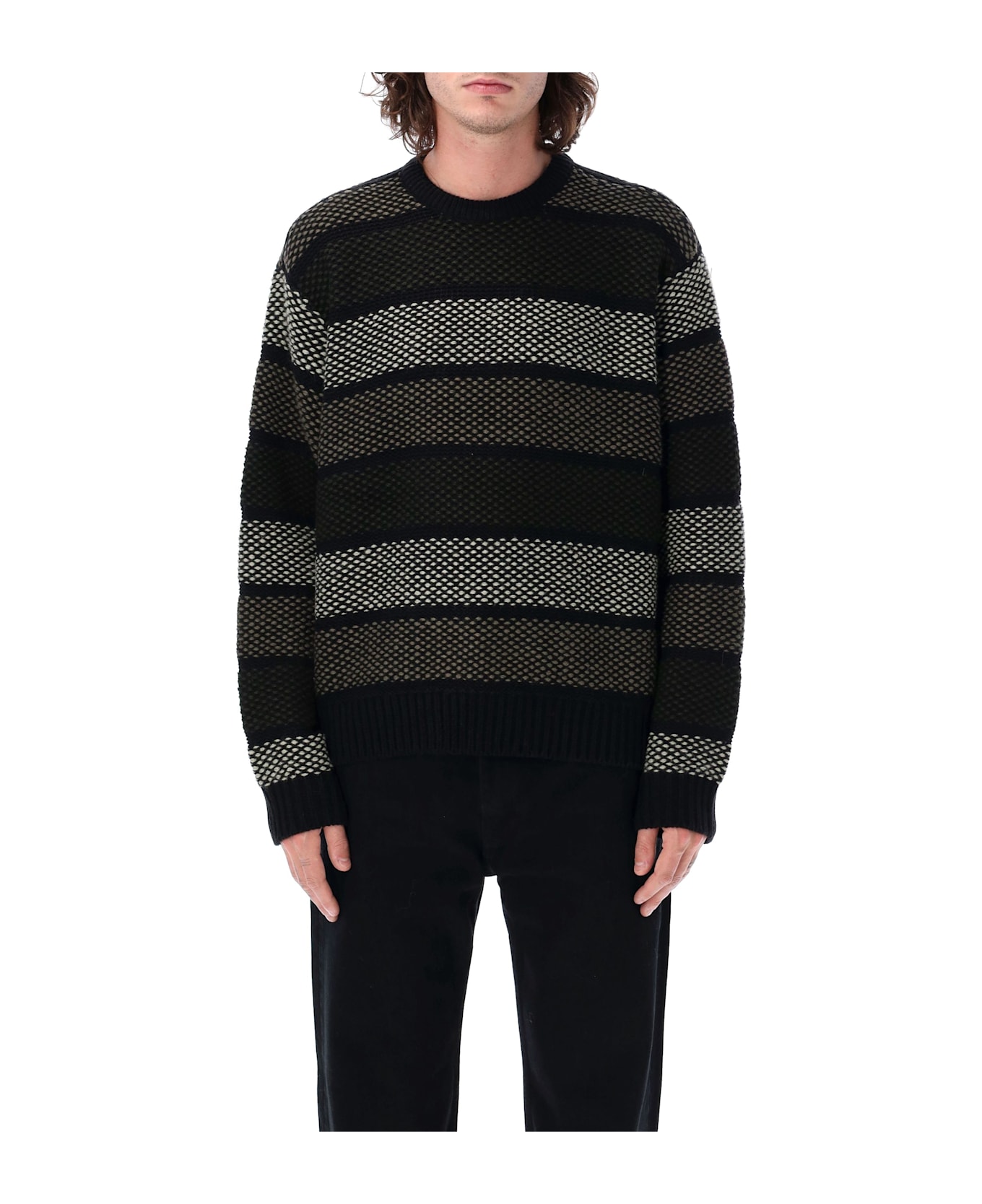 Obey Benjamin Sweater - BLACK MULTI