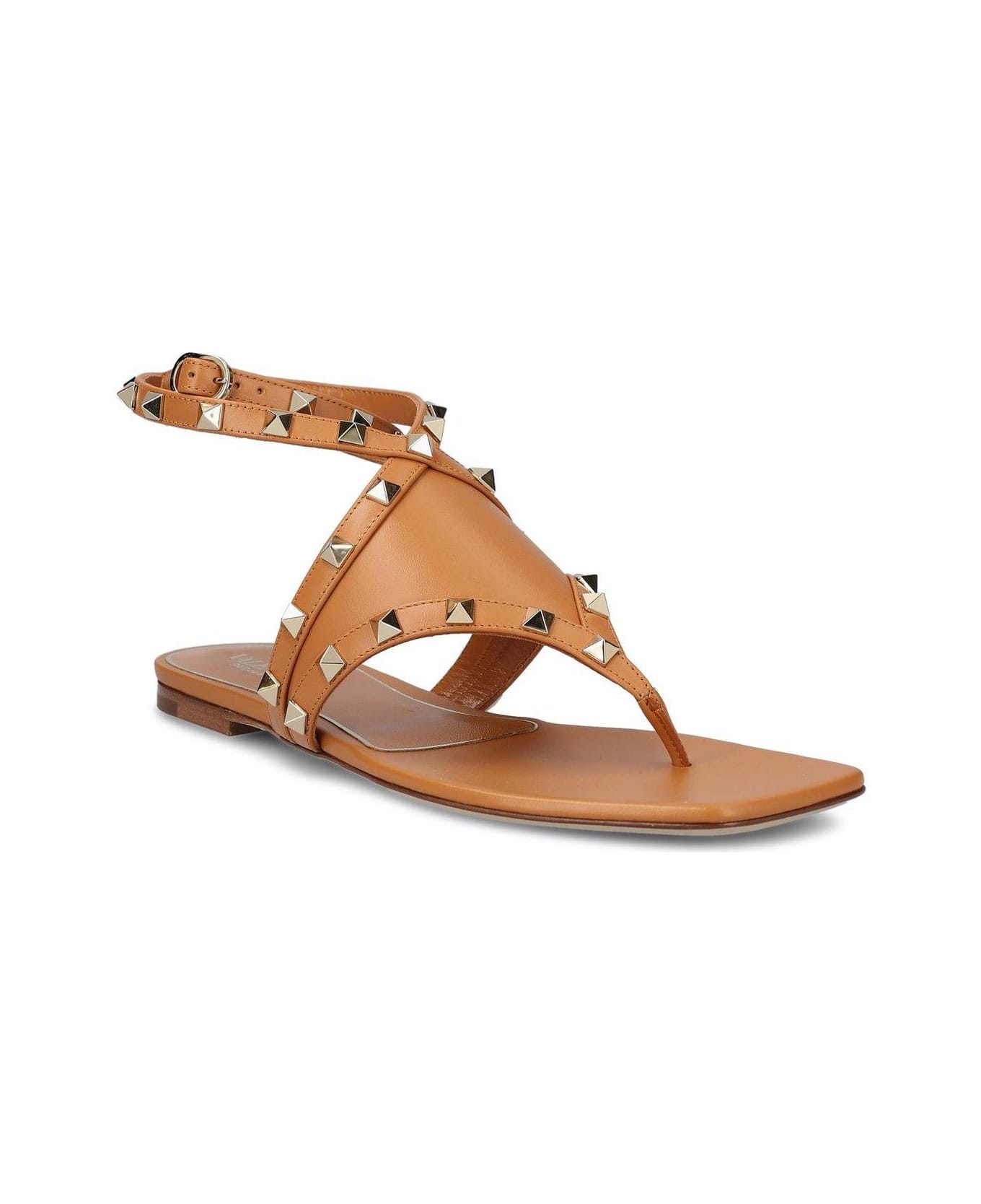 Valentino Garavani Garavani Rockstud Open Toe Sandals - BROWN