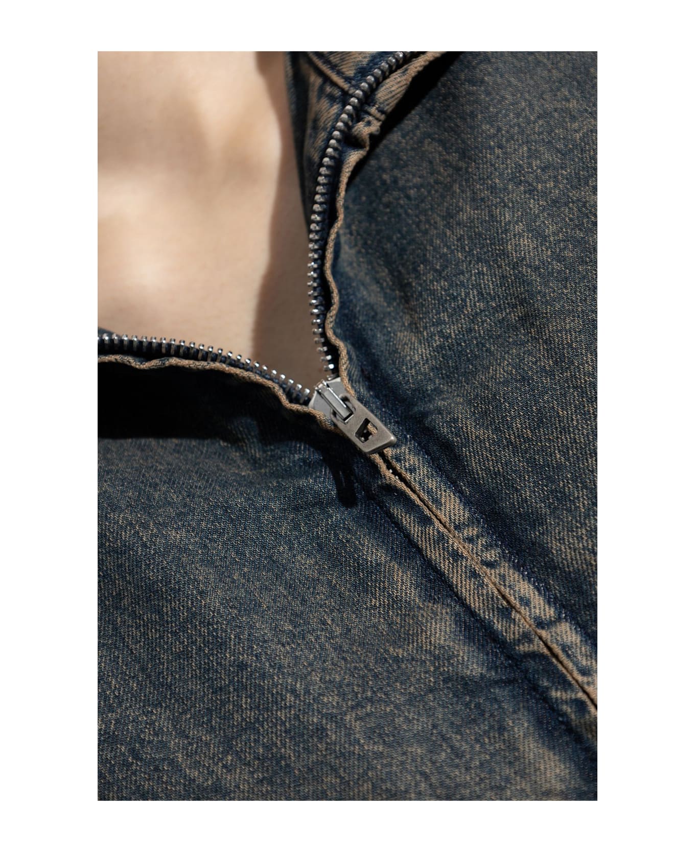 Diesel Denim Jacket `de-flower-s` - White Cotton