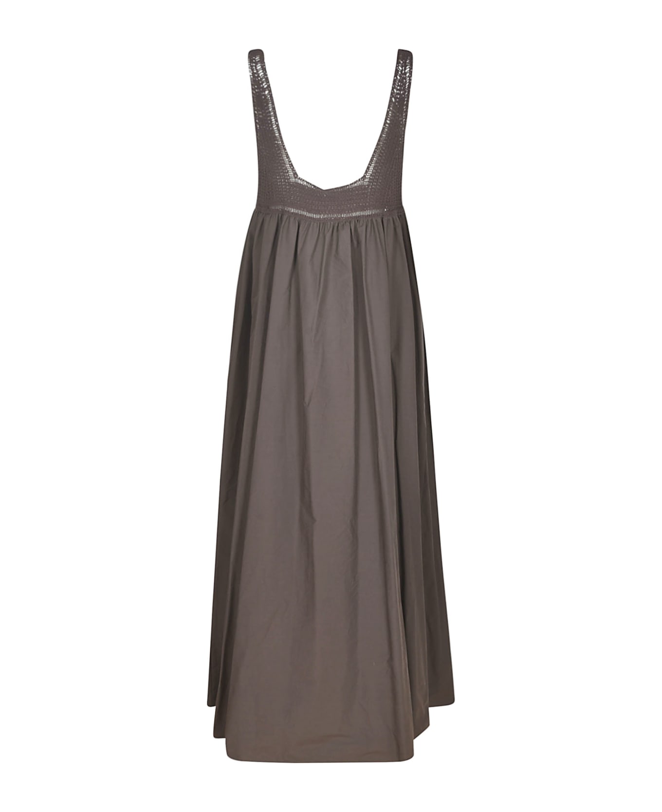 Parosh Crochet Detail Long Dress - Brown ワンピース＆ドレス