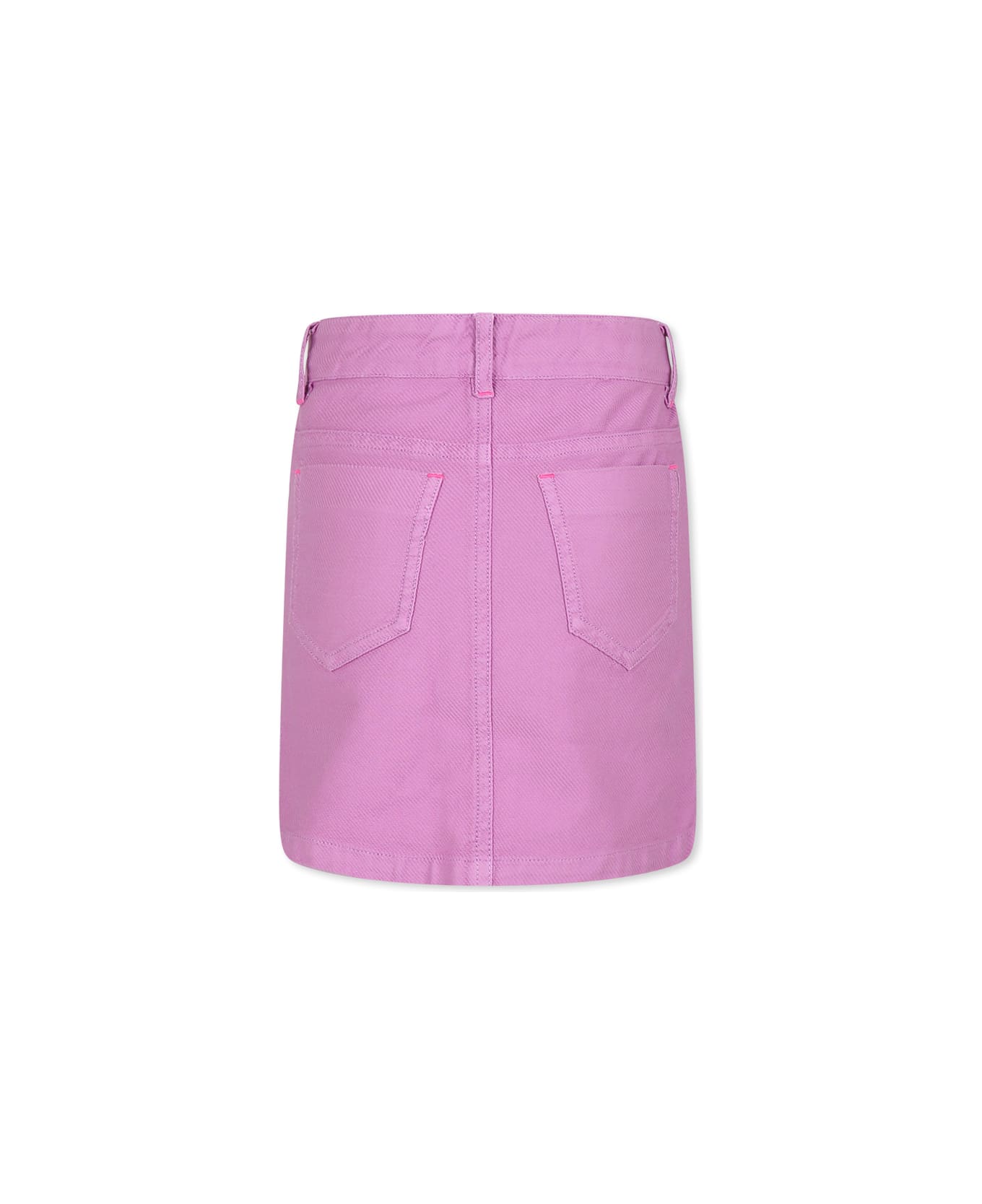 Billieblush Purple Skirt For Girl With Logo - Pink