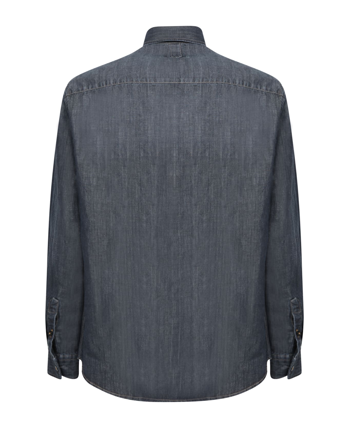 Canali Blue Denim Overshirt - Blue