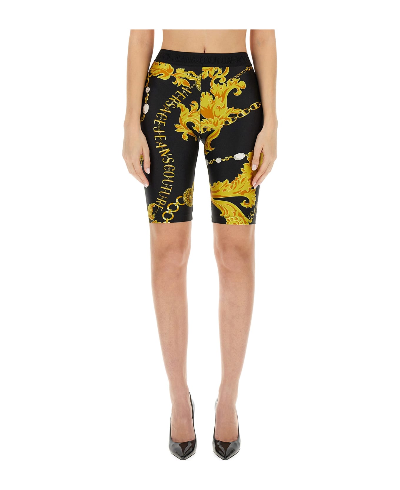 Versace Jeans Couture Logo Cycling Shorts - MULTICOLOR