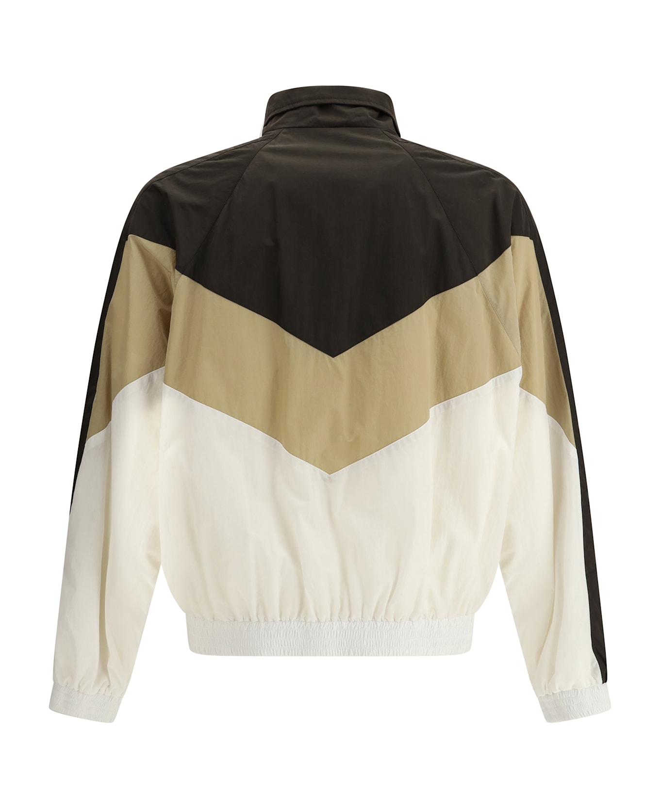 Saint Laurent Veste De Sport Decou Jacket - Marron Ebene/ecru/be