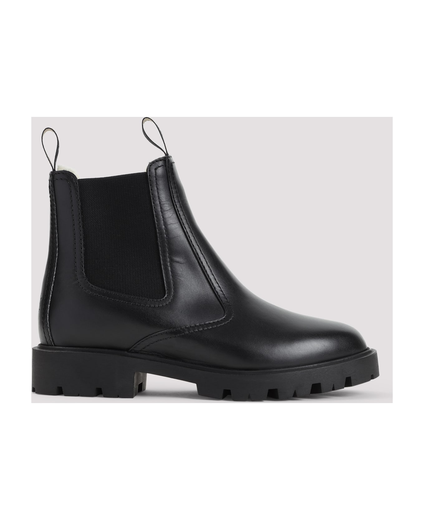 Celine Shearling 35 Chelsea Boots - No Black