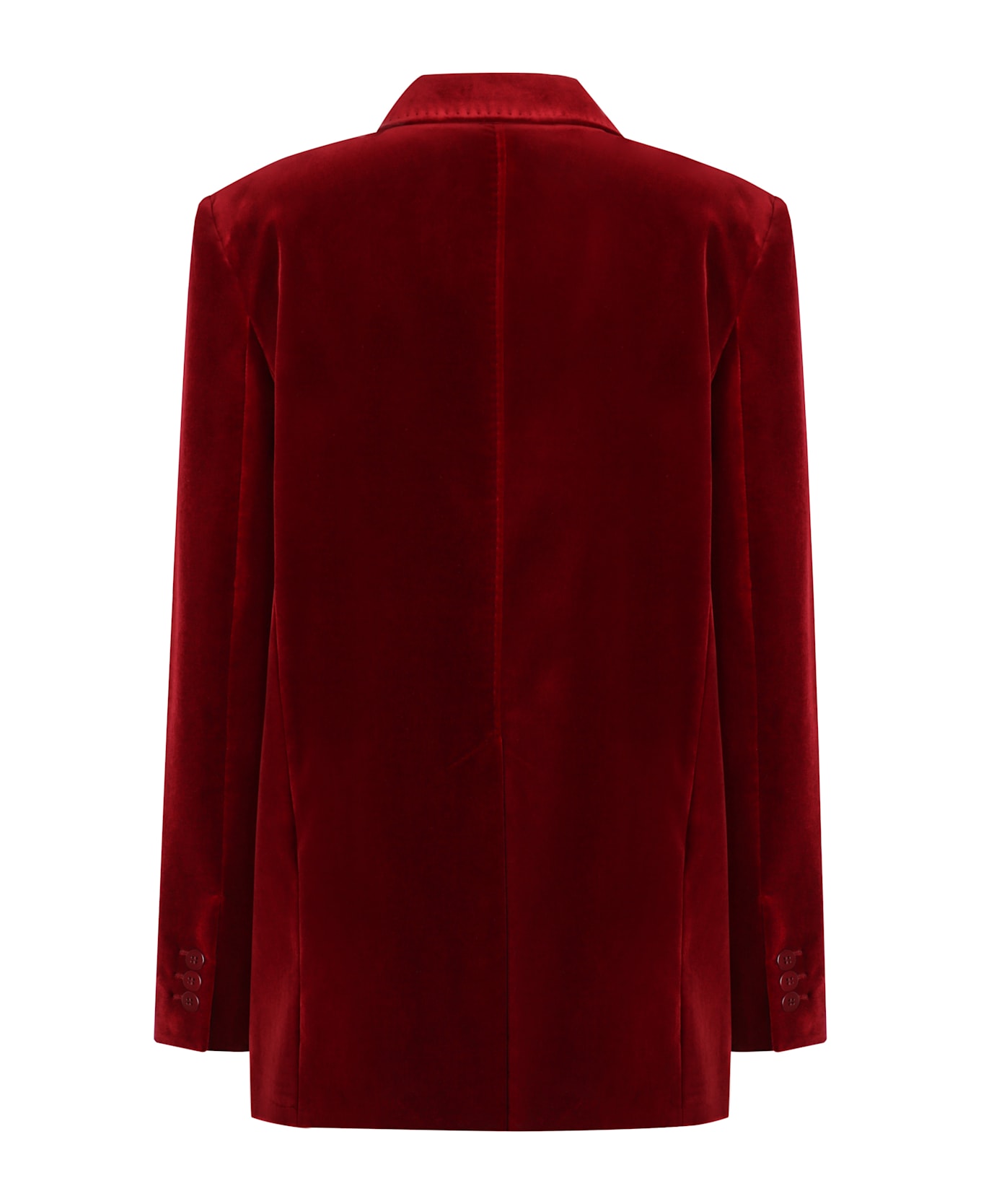 Max Mara Studio Digione Double Breasted Blazer - Burgundy