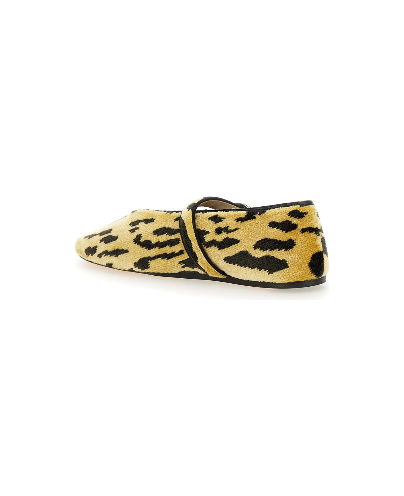 Le Monde Beryl 'stella' Multicolor Ballerinas With All-over Leopard Print In Velvet Woman - Multicolor