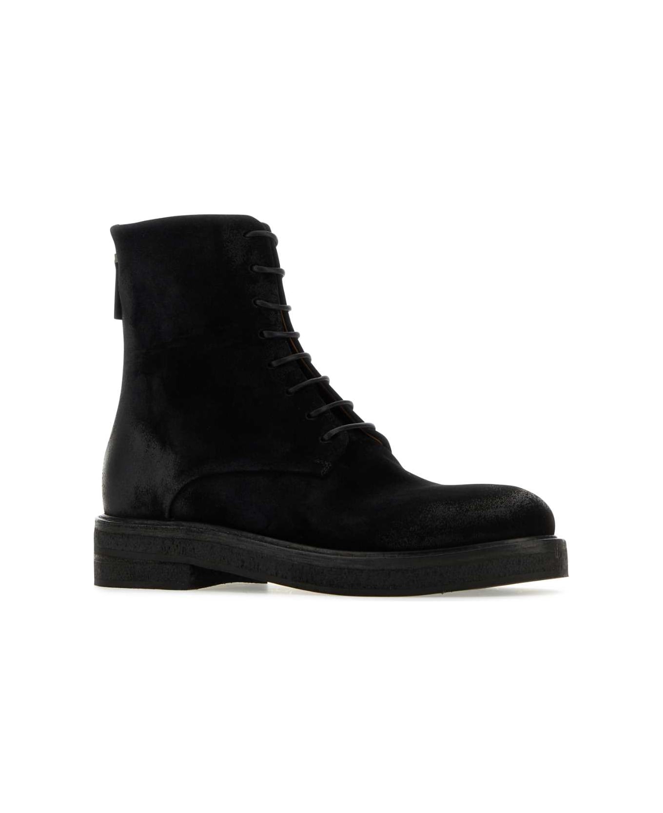 Marsell Black Suede Ankle Boots - BLACK