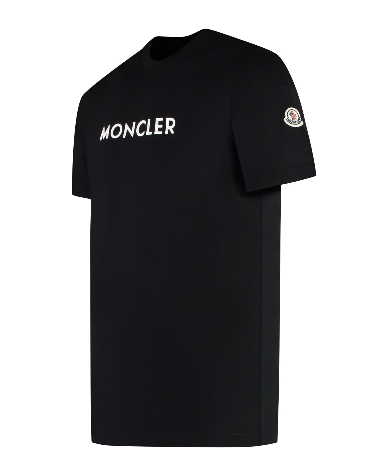 Moncler Logo Cotton T-shirt - Black シャツ