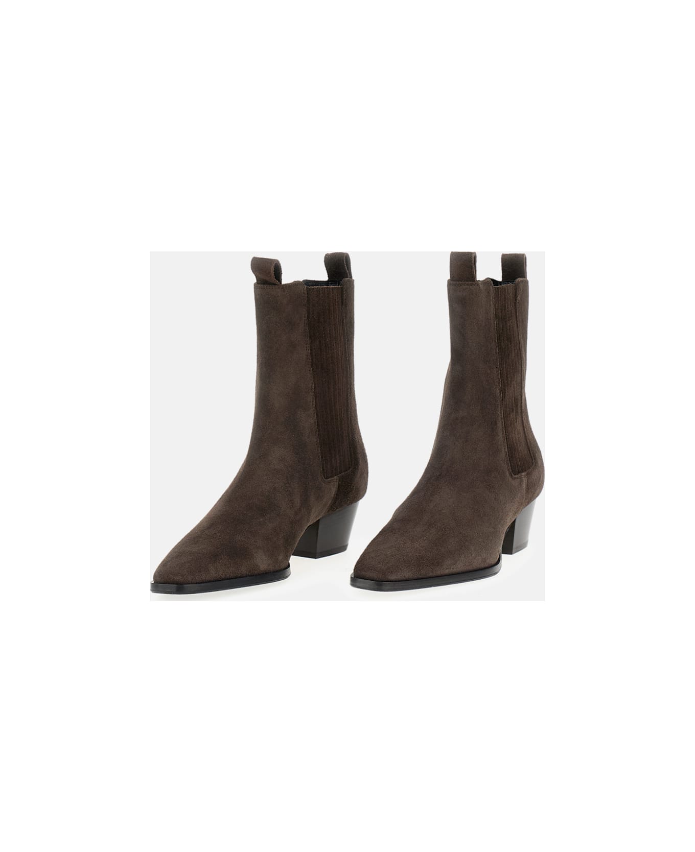 aeyde Agata Cow Suede Leather Moka - Brown