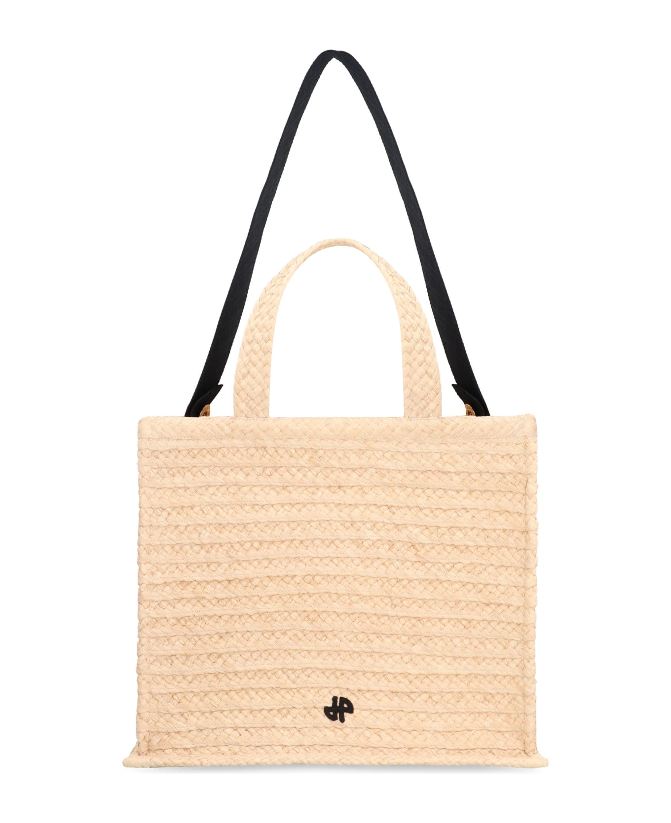 Patou Jp Raffia Tote Bag - panna