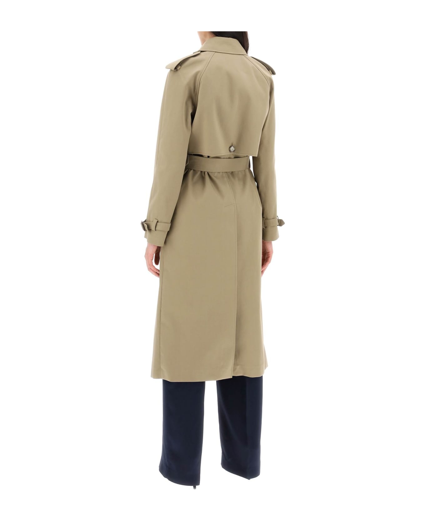 Stella McCartney Sustainable Cotton Double-breasted Trench - OLIVE (Khaki)