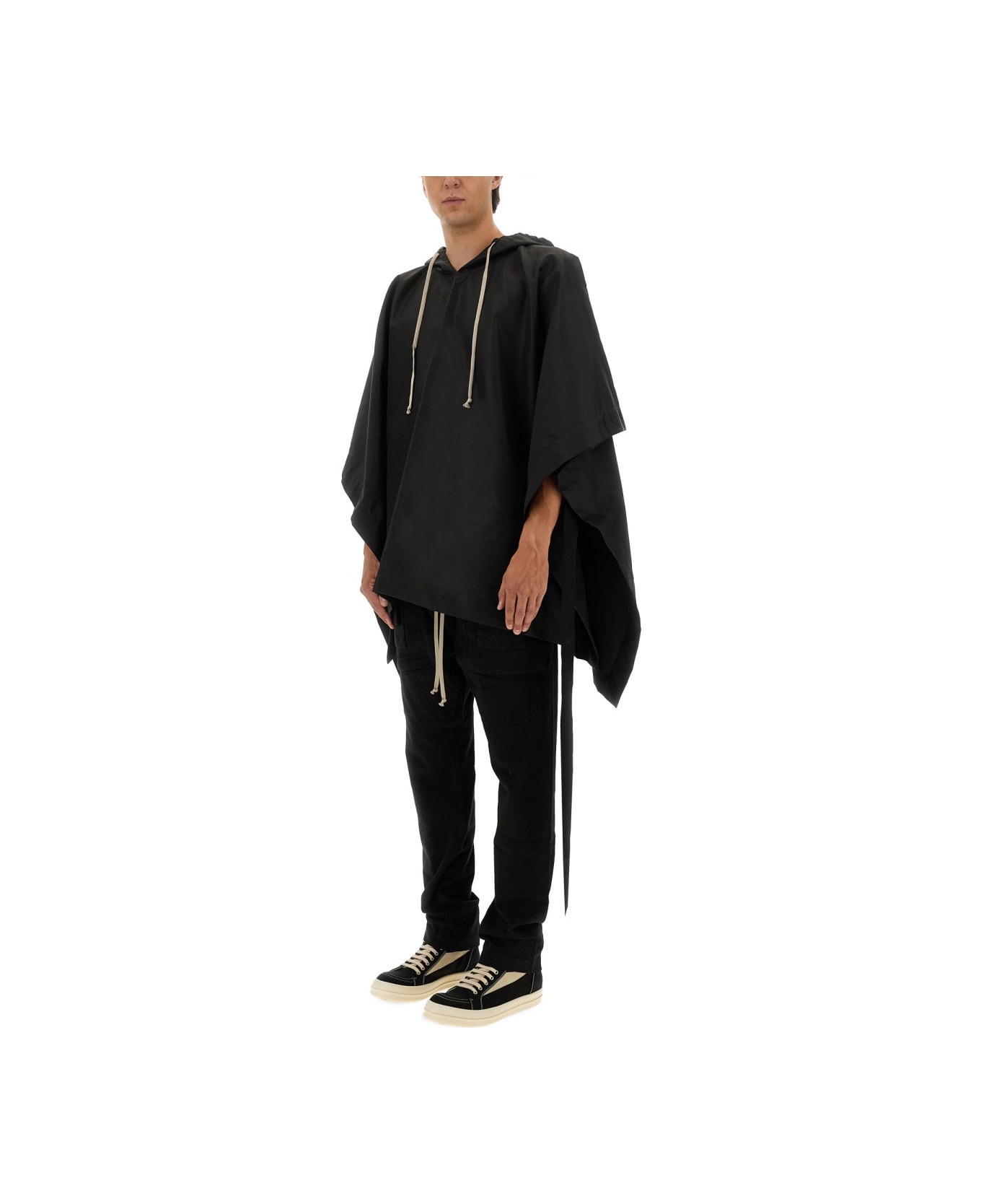 DRKSHDW Cape With Hood - BLACK