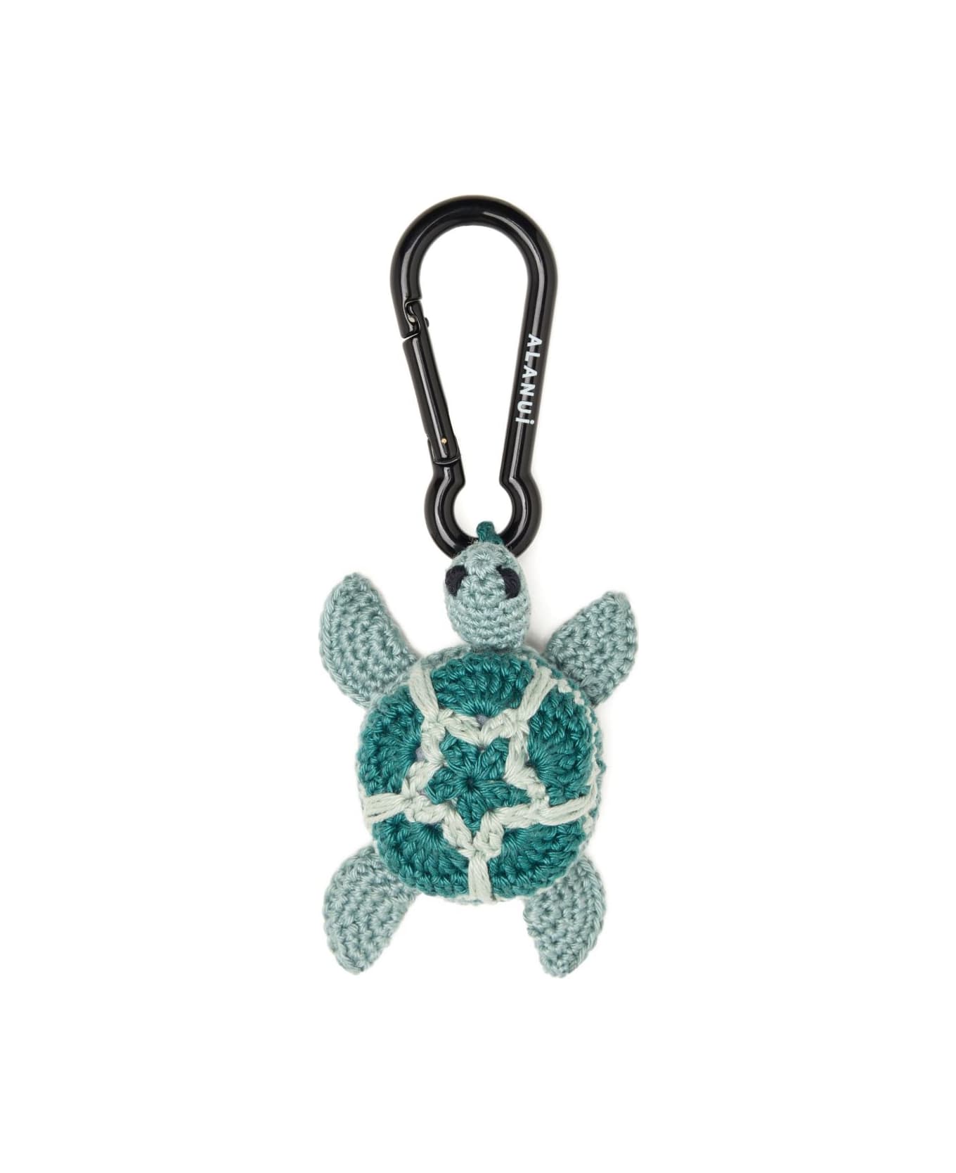Alanui Turtle Crochet Keyring - Clear Blue