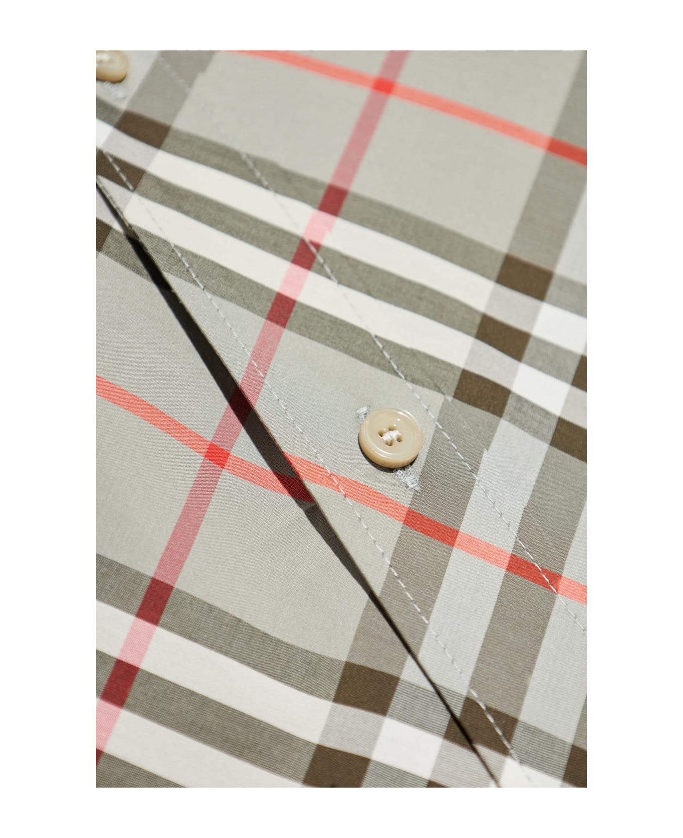 Burberry Plaid Patterned Shirt - Grey