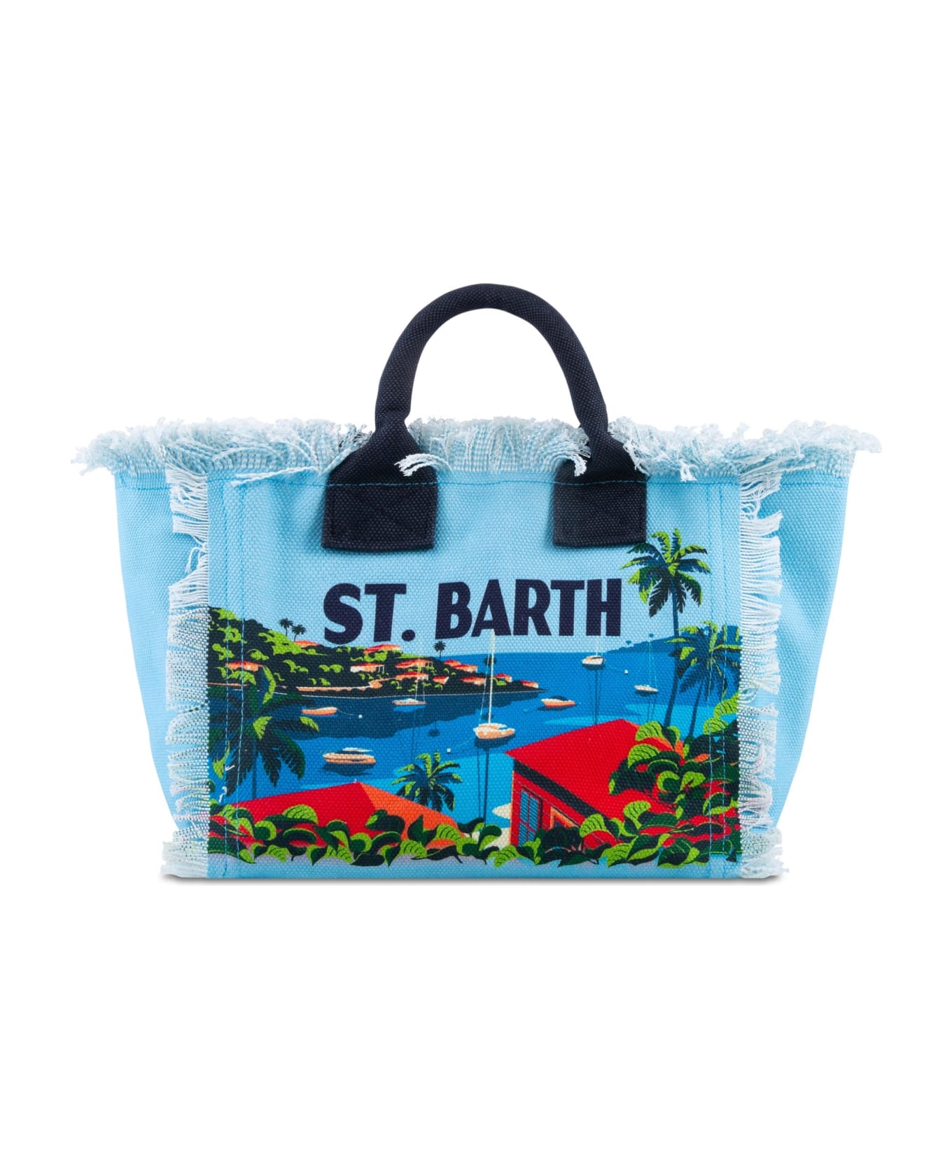 MC2 Saint Barth Colette Canvas Handbag With St. Barth Postcard