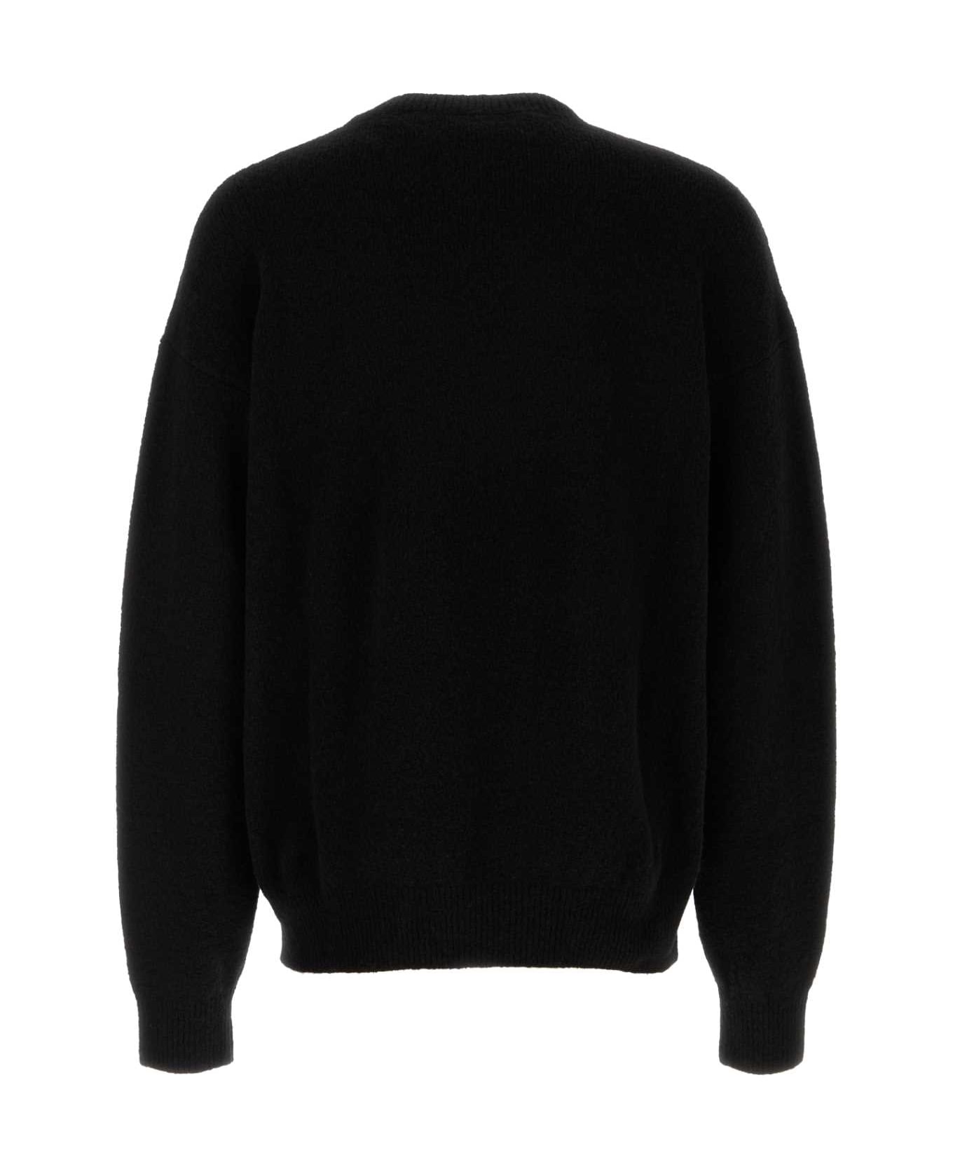 Palm Angels Black Stretch Wool Blend Sweater - 1003