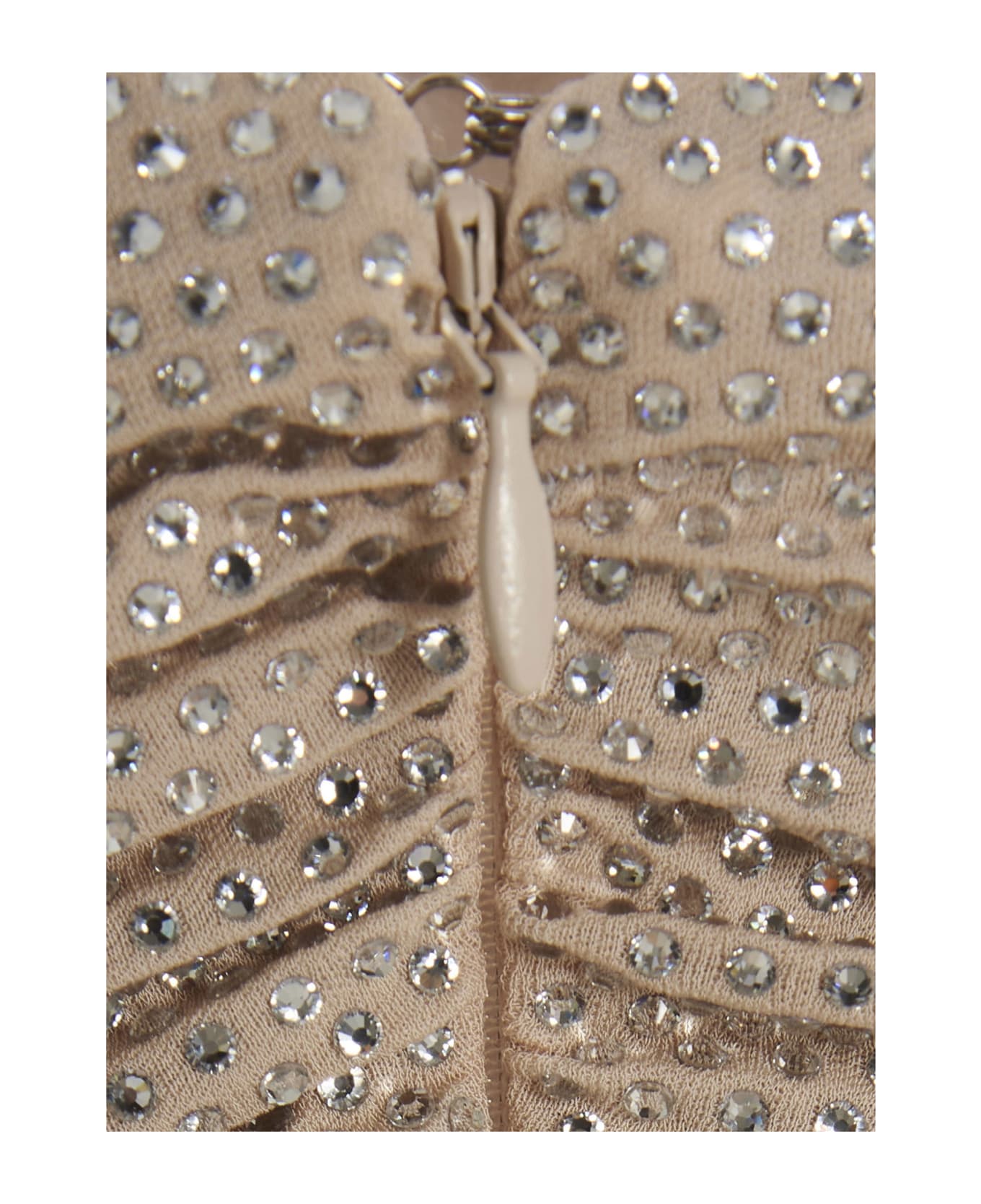Alexandre Vauthier 'diamond Crystallized Bustier' Short Dress - Beige ワンピース＆ドレス