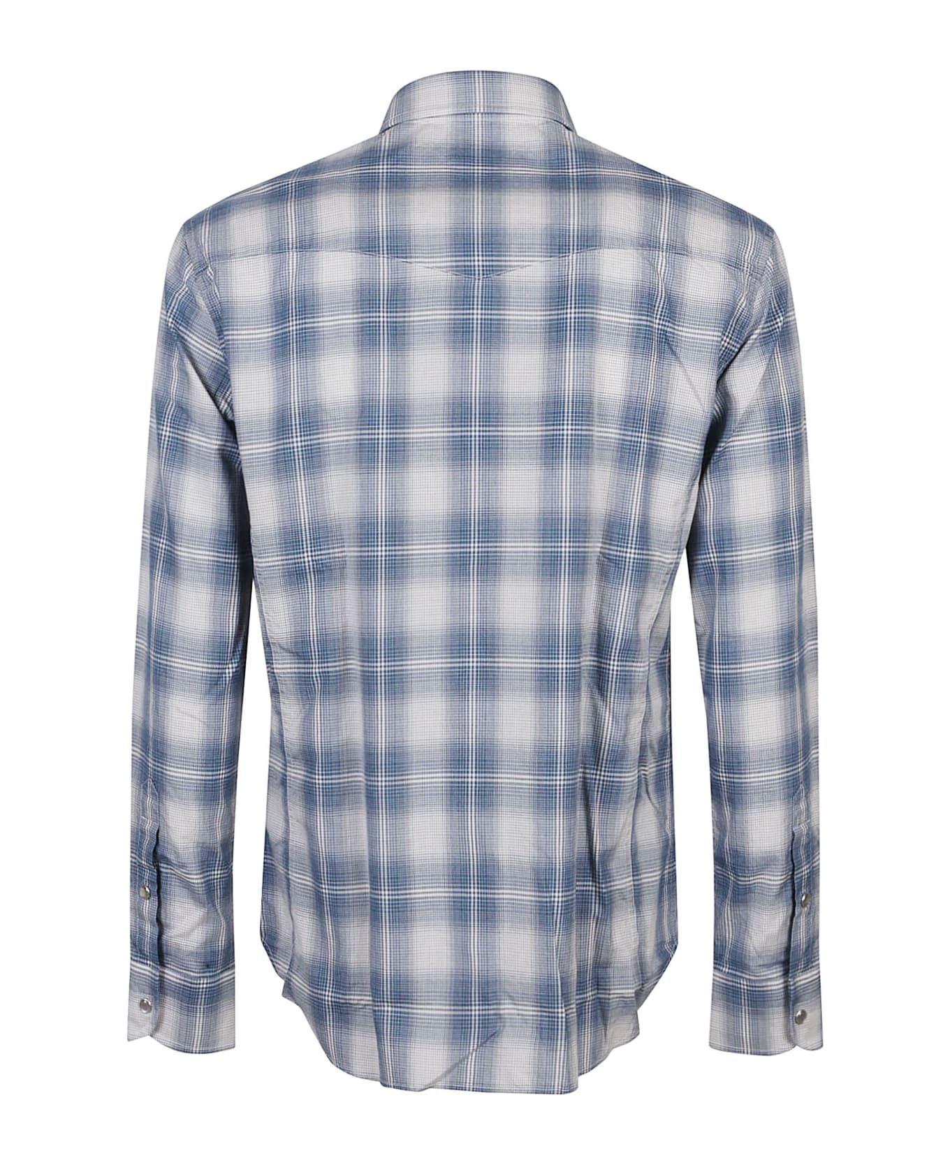Tom Ford Denim Western Slim Shirt - Zawdb Combo Dark Blue White