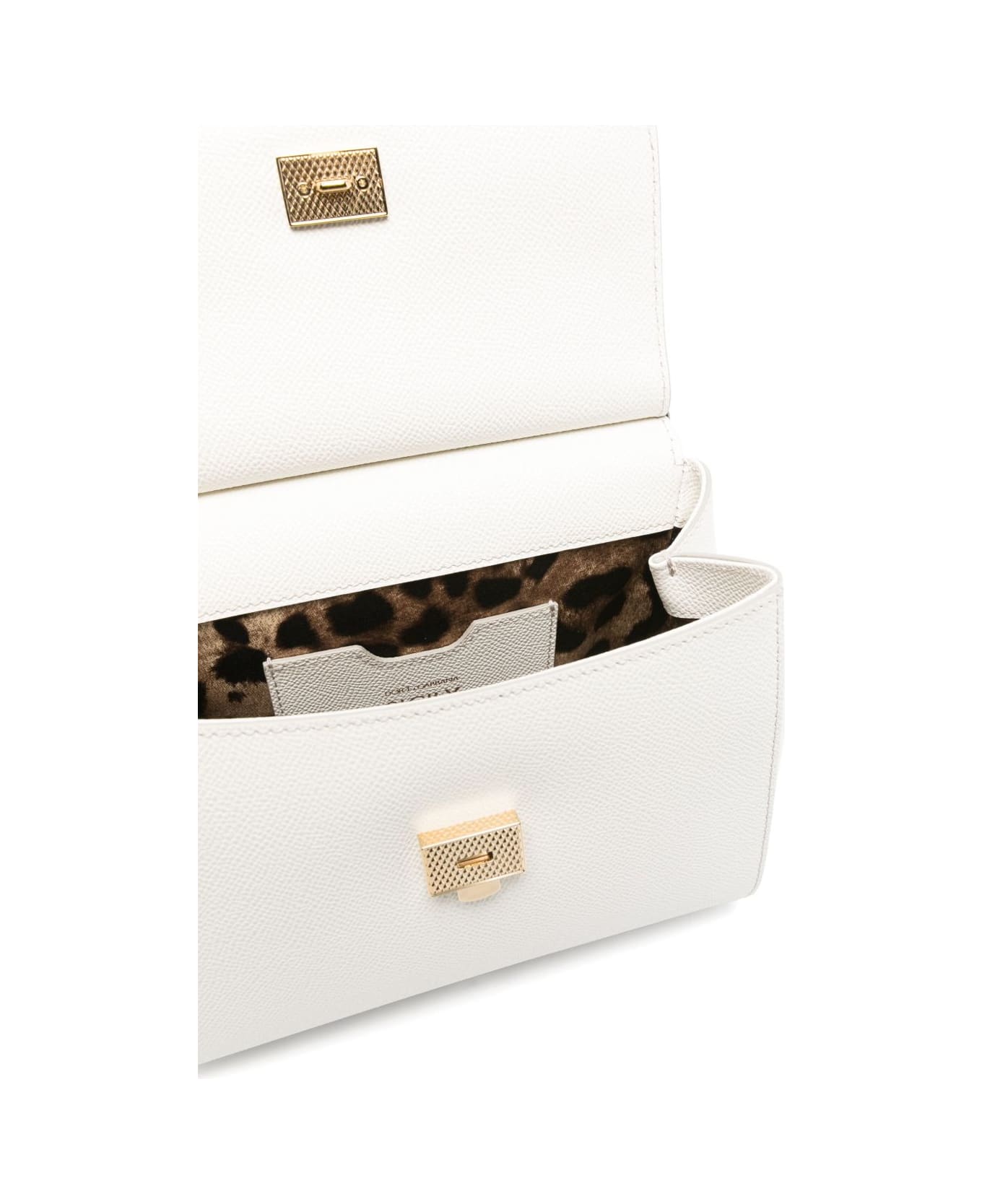 Dolce 
Gabbana Sicily Medium Leather Handbag - White