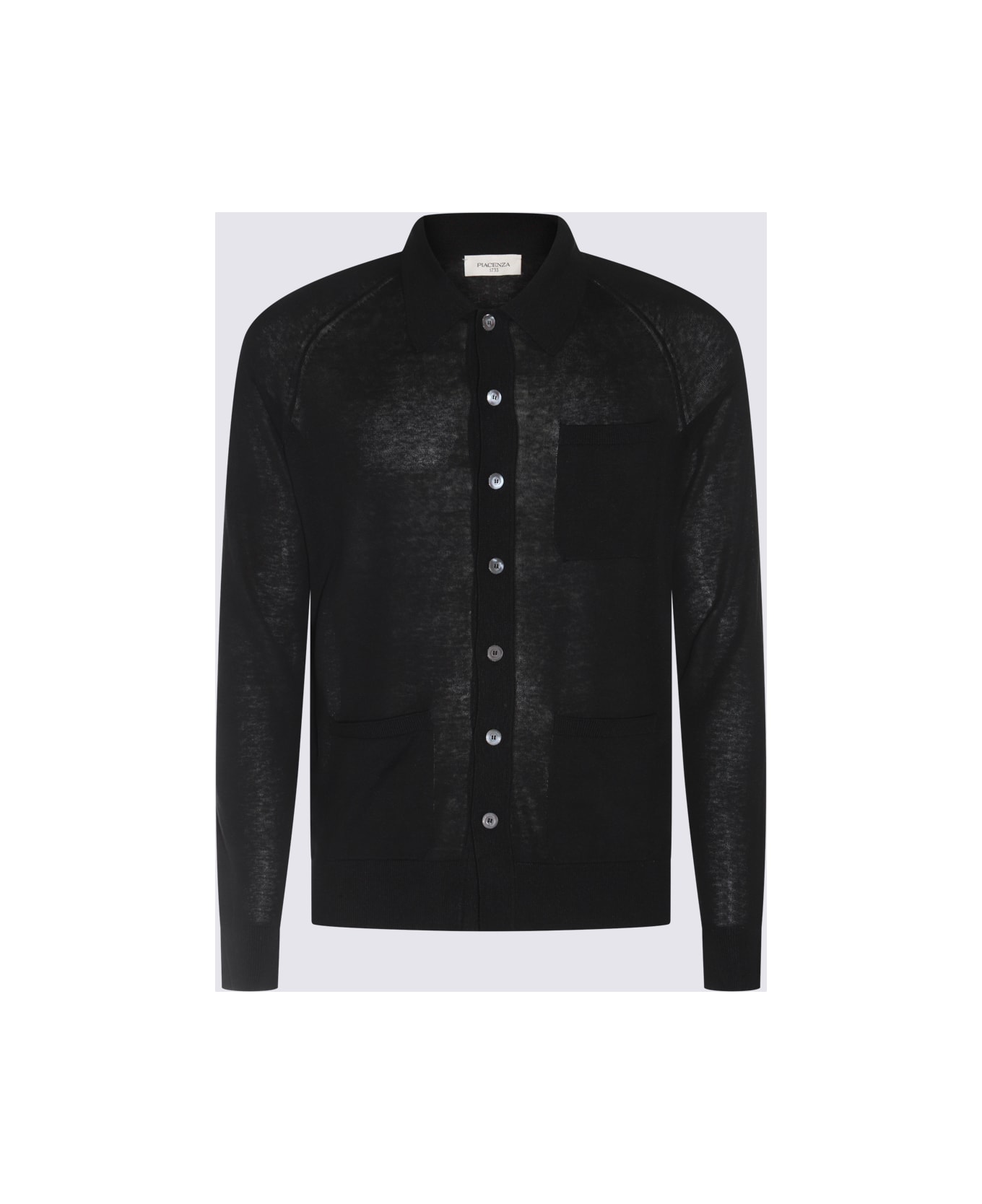 Piacenza Cashmere Black Silk Knitwear - Black ニットウェア