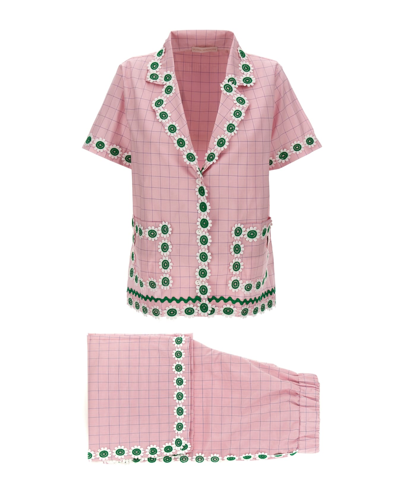 Flora Sardalos Complete 'sikinos' Pajama - Pink ブレザー