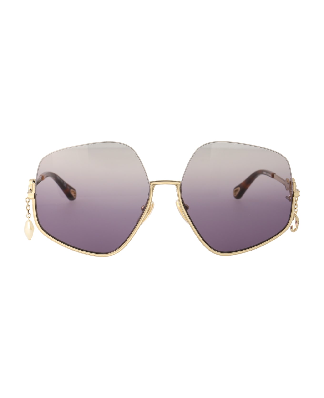 Chloé Eyewear Ch0068s Sunglasses - 004 GOLD GOLD VIOLET