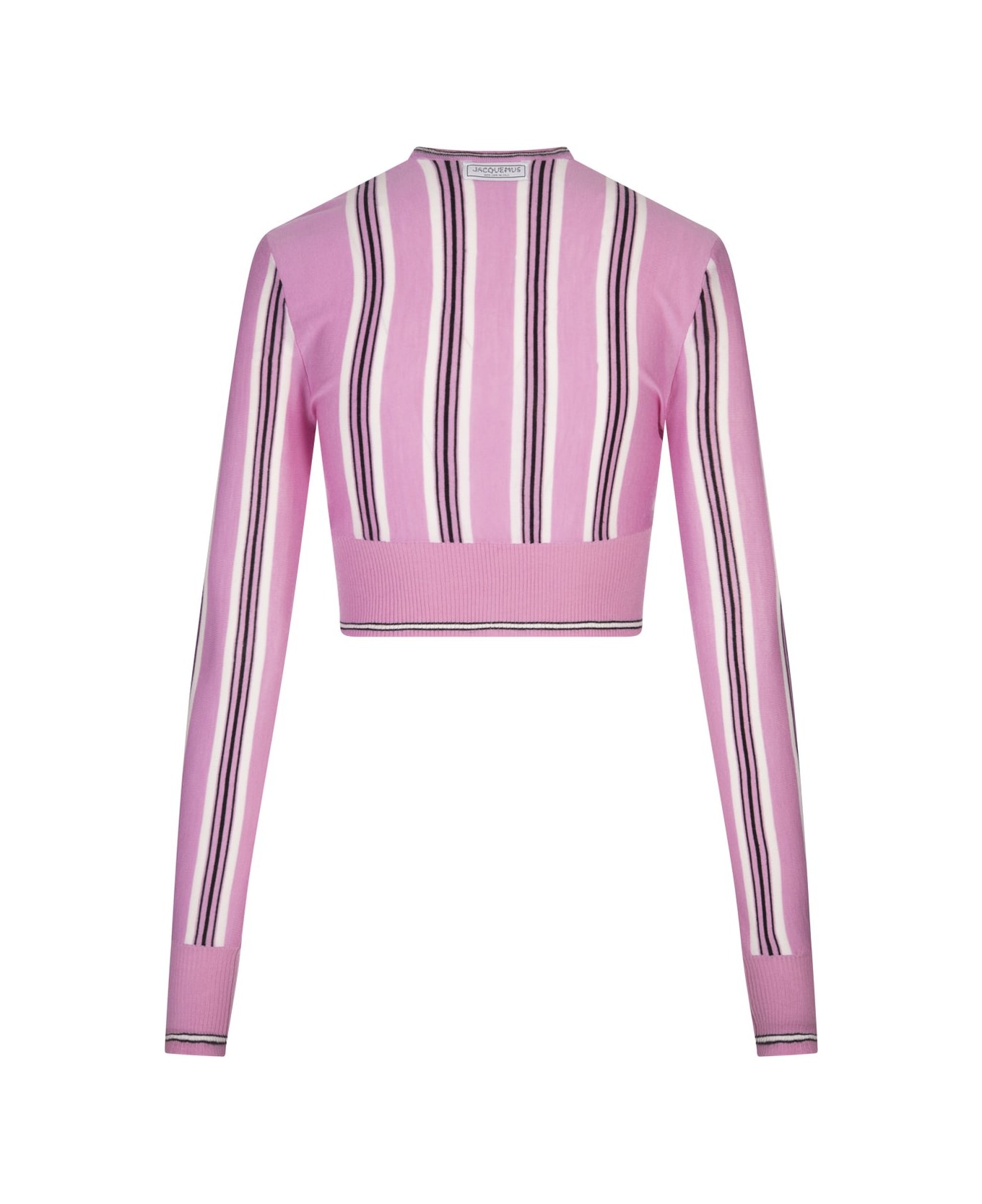 Jacquemus Striped Mini Cardigan - Pink