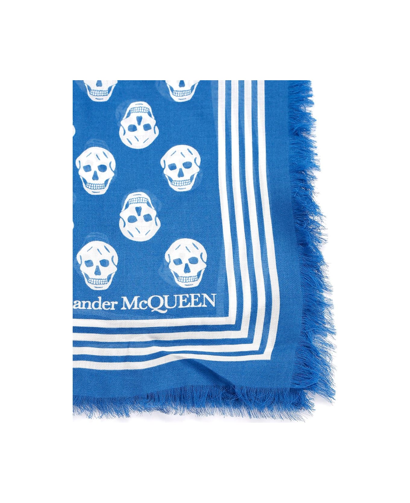 Alexander McQueen Skull Scarf - Royal White スカーフ