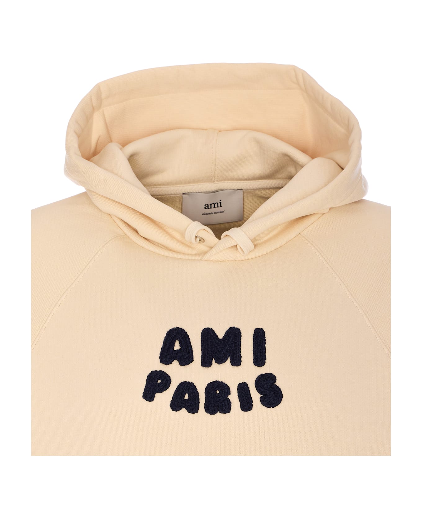 Ami Alexandre Mattiussi Ami Paris Patch Hoodie - WHITE